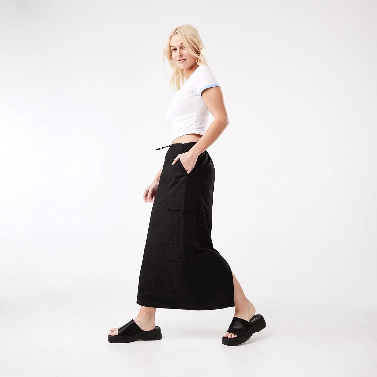 5 Parachute Midi Skirt Black, 5 of 8