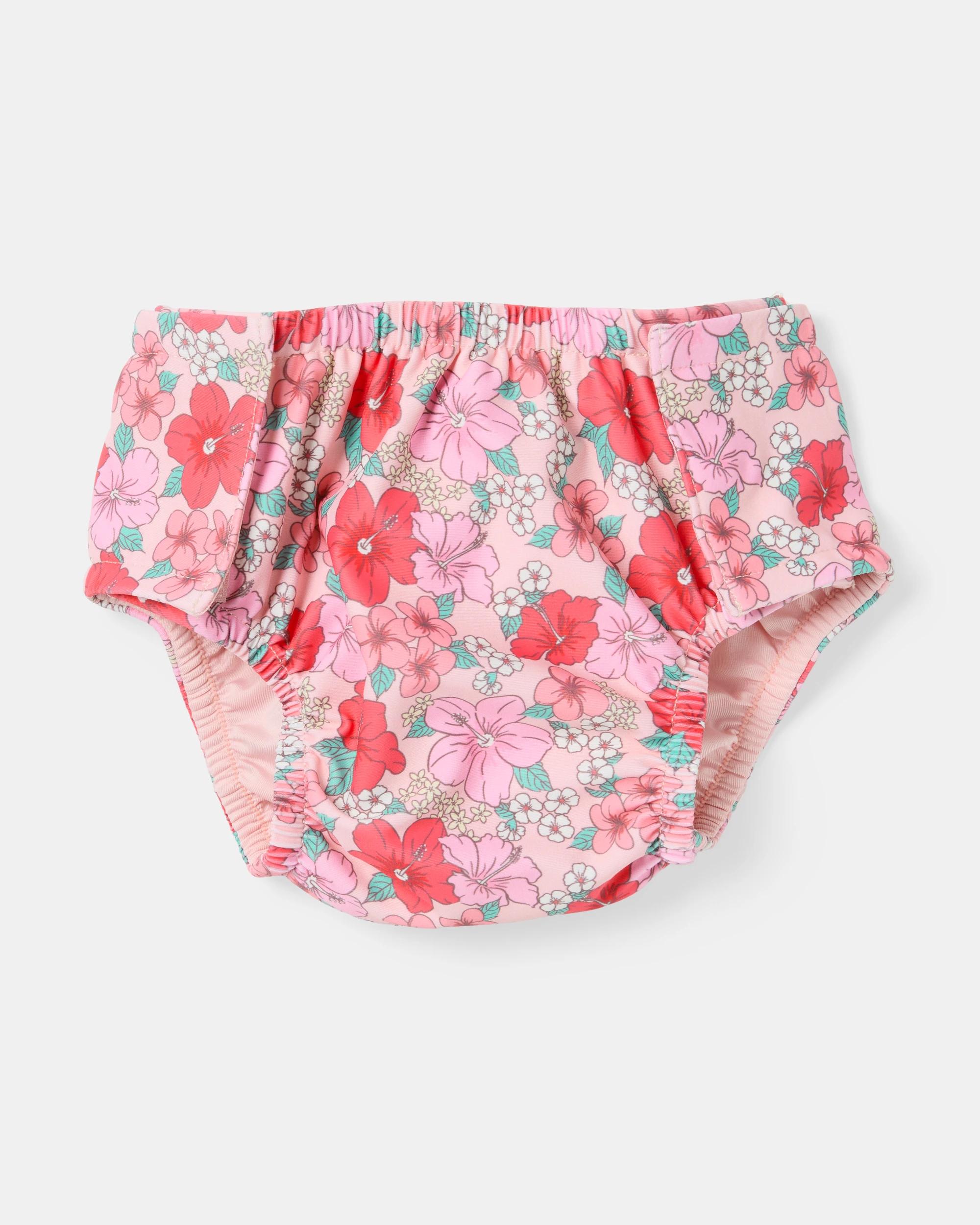 1 Reusable Swim Nappy Floral, 1 of 3