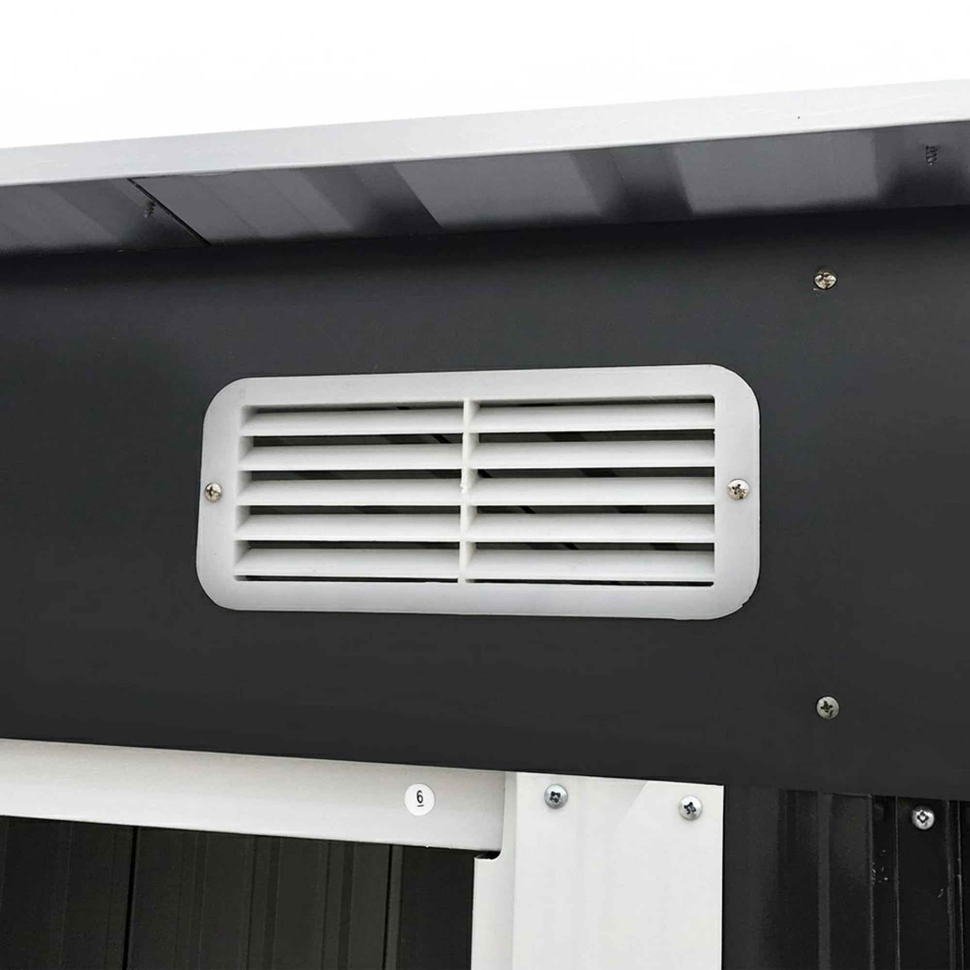 6 Giantz Garden Shed Metal Base Sheds Outdoor Storage Tool Workshop Sliding Door - Grey, 6 of 8