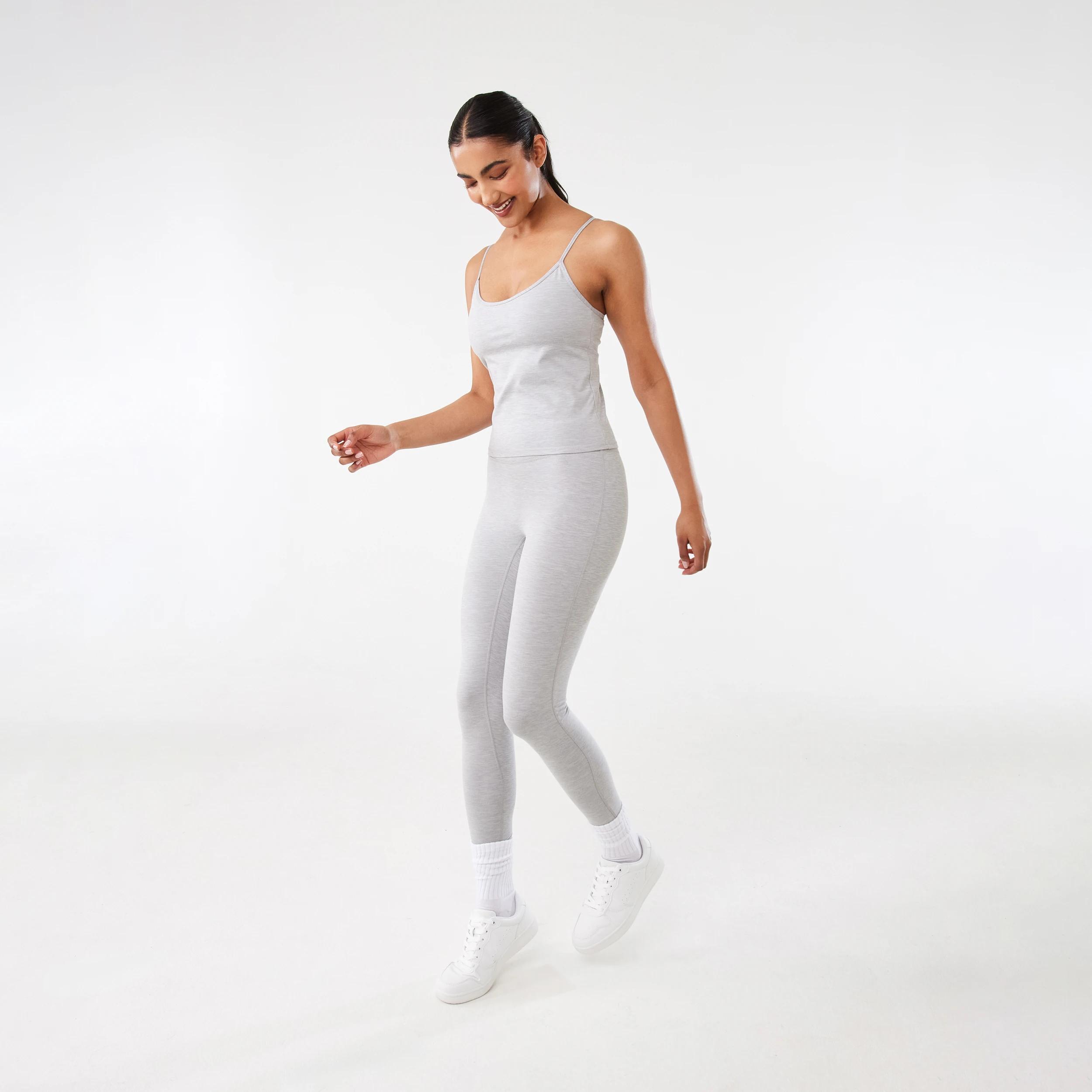 3 Active Womens Soft Touch Leggings Grey Marle, 3 of 6