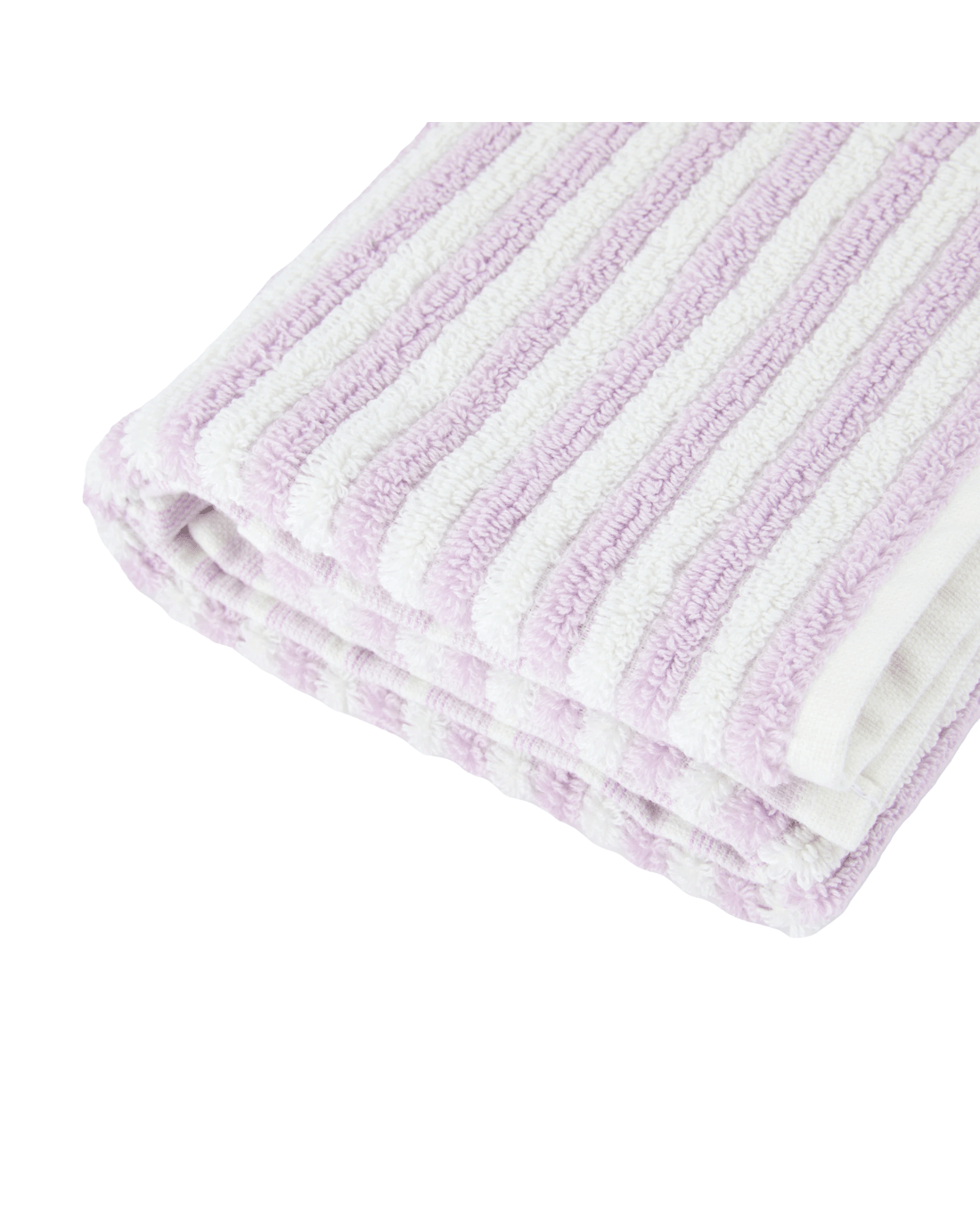 4 Cotton Reversible Stripe Hand Towel - Lilac, 4 of 6