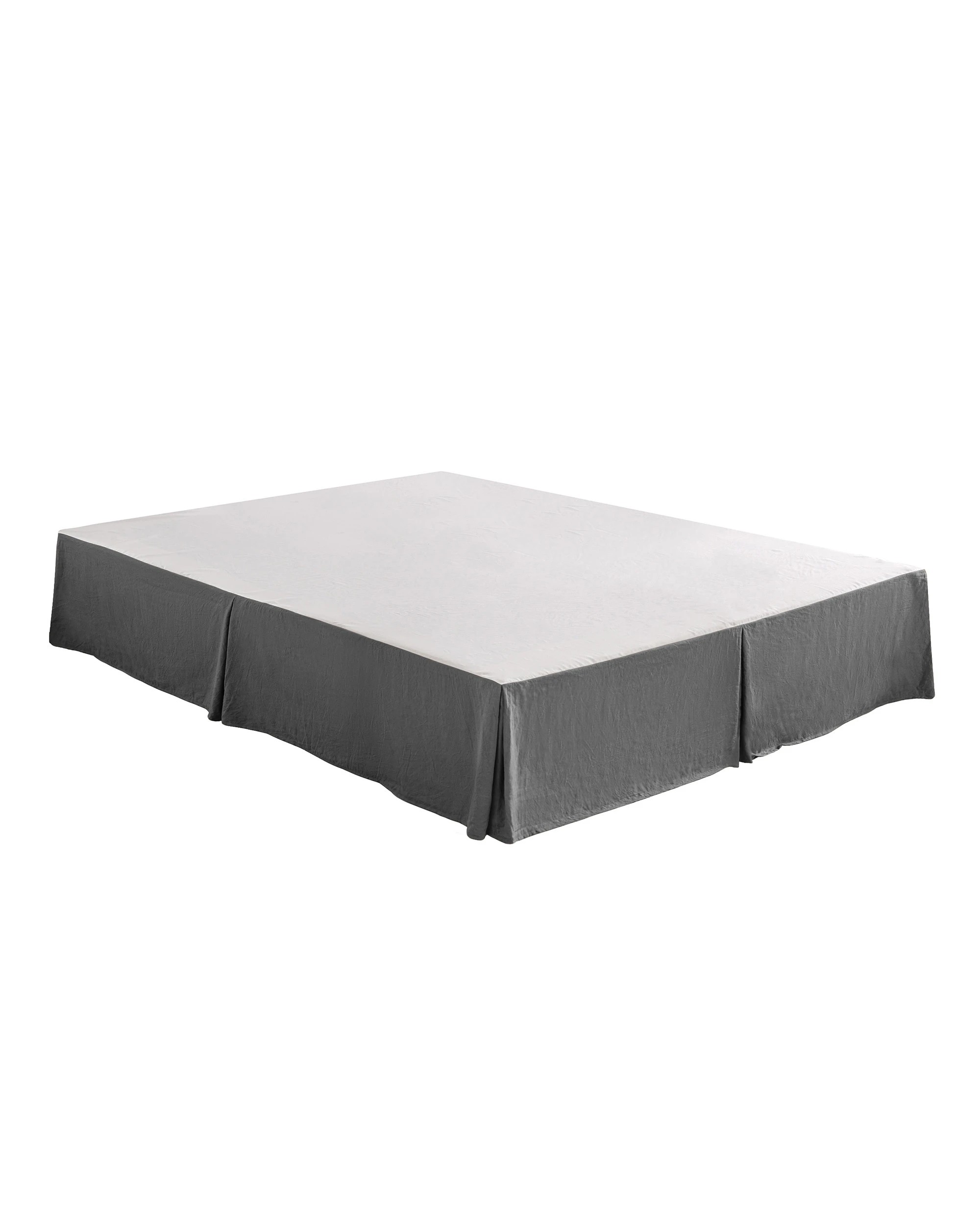 9 Dreamaker Superfine Washed Microfibre Pleated Valance - King Bed - Charcoal, 9 of 9