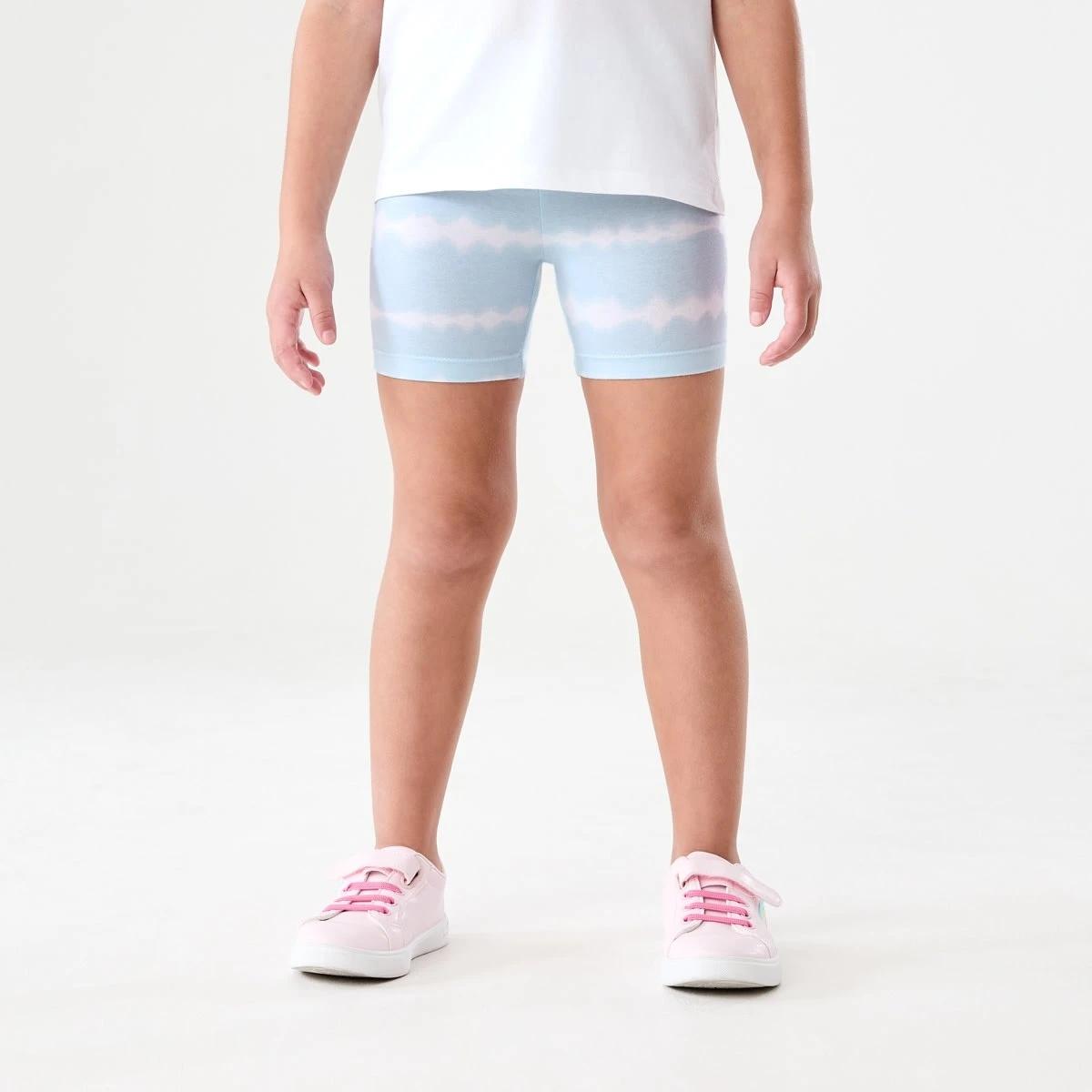 1 Printed Bike Shorts COTTON CANDY TIE DYE BLUE, 1 of 5