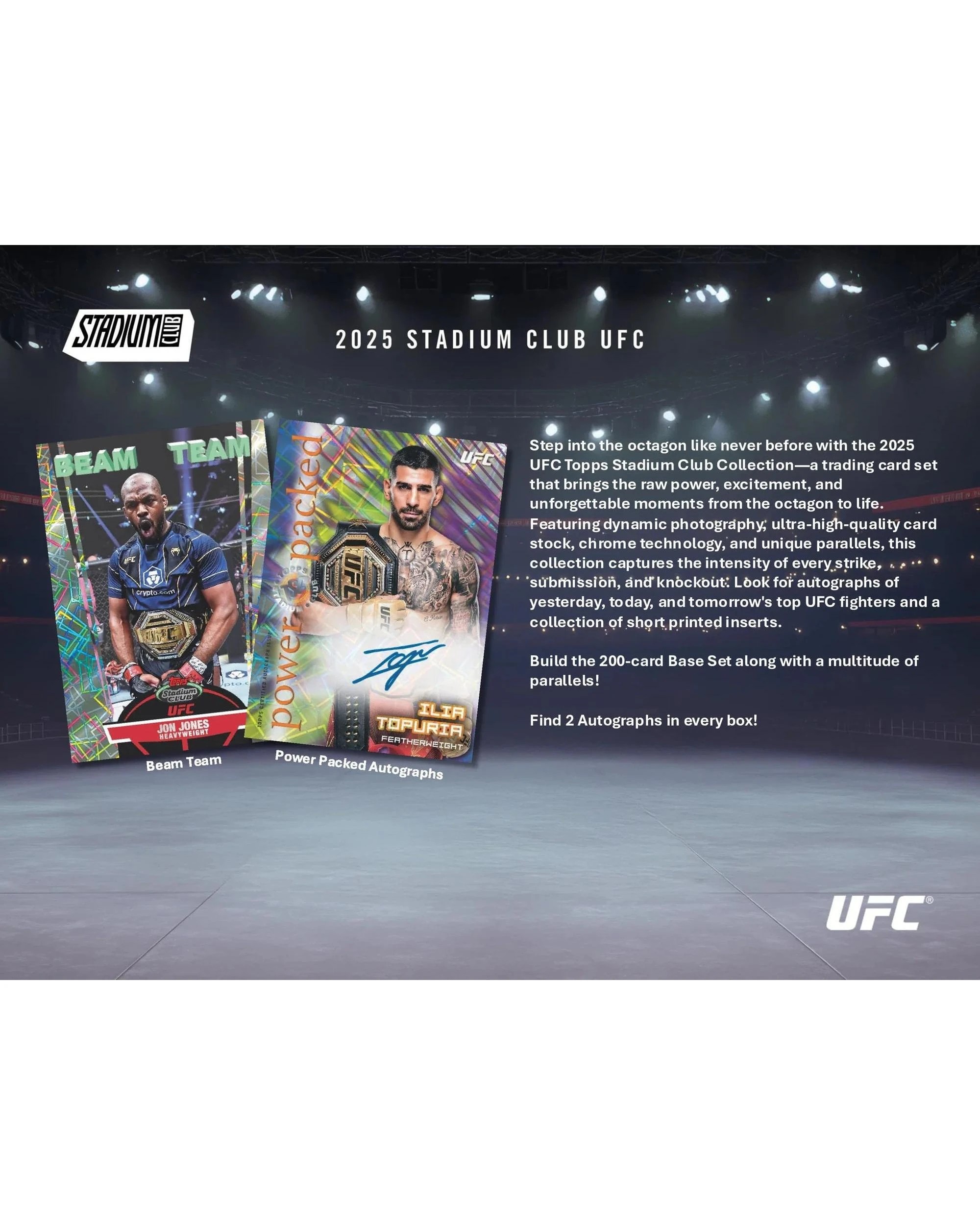 2 Topps 2025 UFC Stadium Club Hobby Pack, 2 of 5