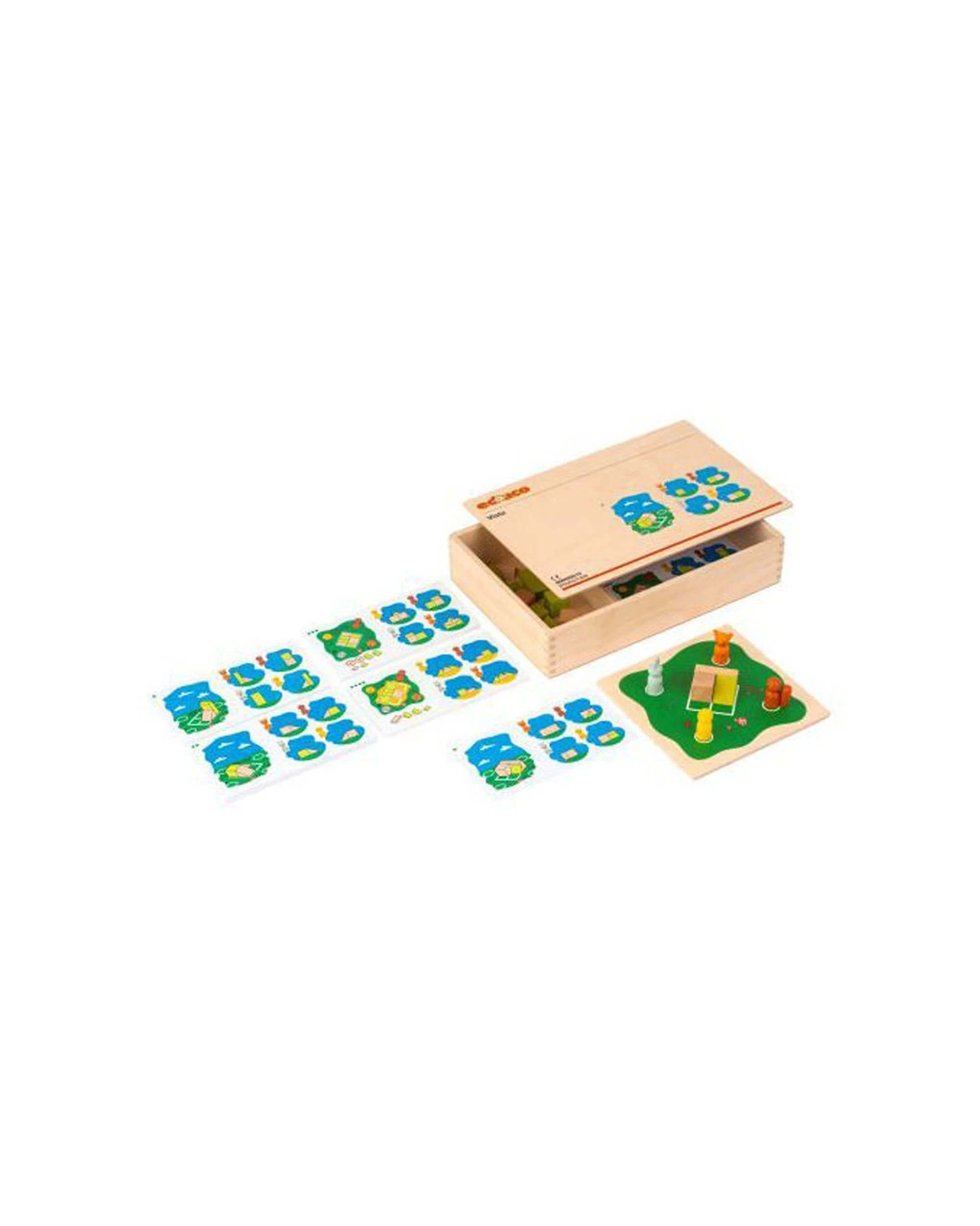 2 EDUCO Vista Positioning Game 4Pc Wooden Logic Board Educational Toy Ages 3 - Multi, 2 of 3