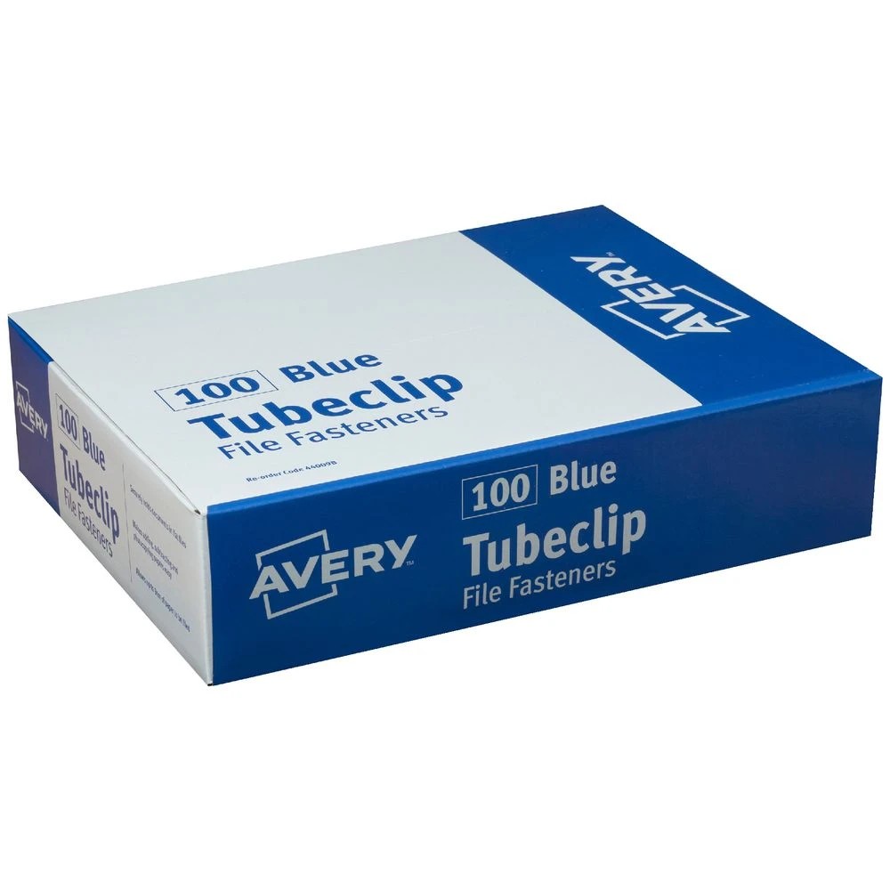 2 Avery Tubeclip Fastener Blue 100 Pack, 2 of 3