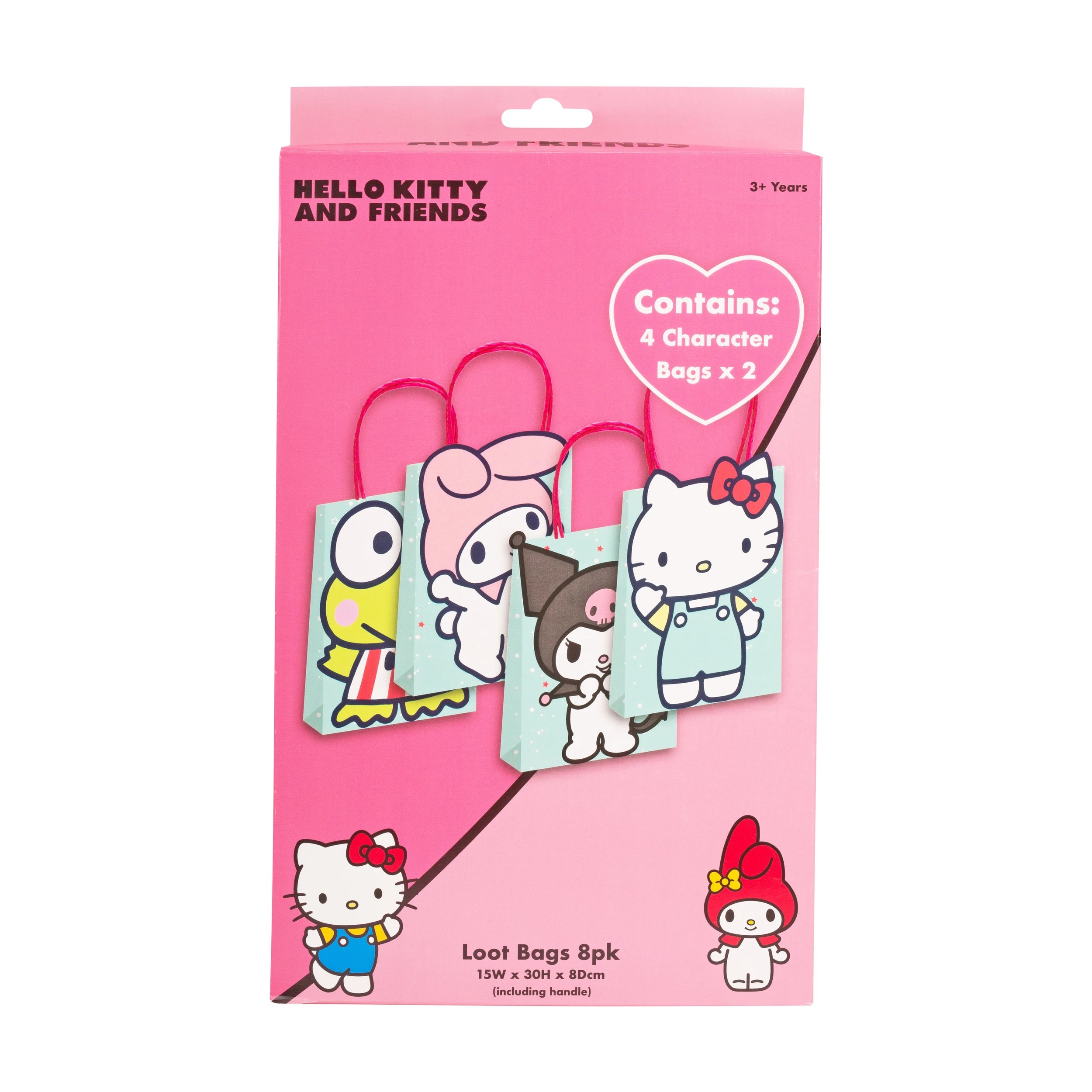 1 8 Pack Hello Kitty and Friends Loot Bags, 1 of 3