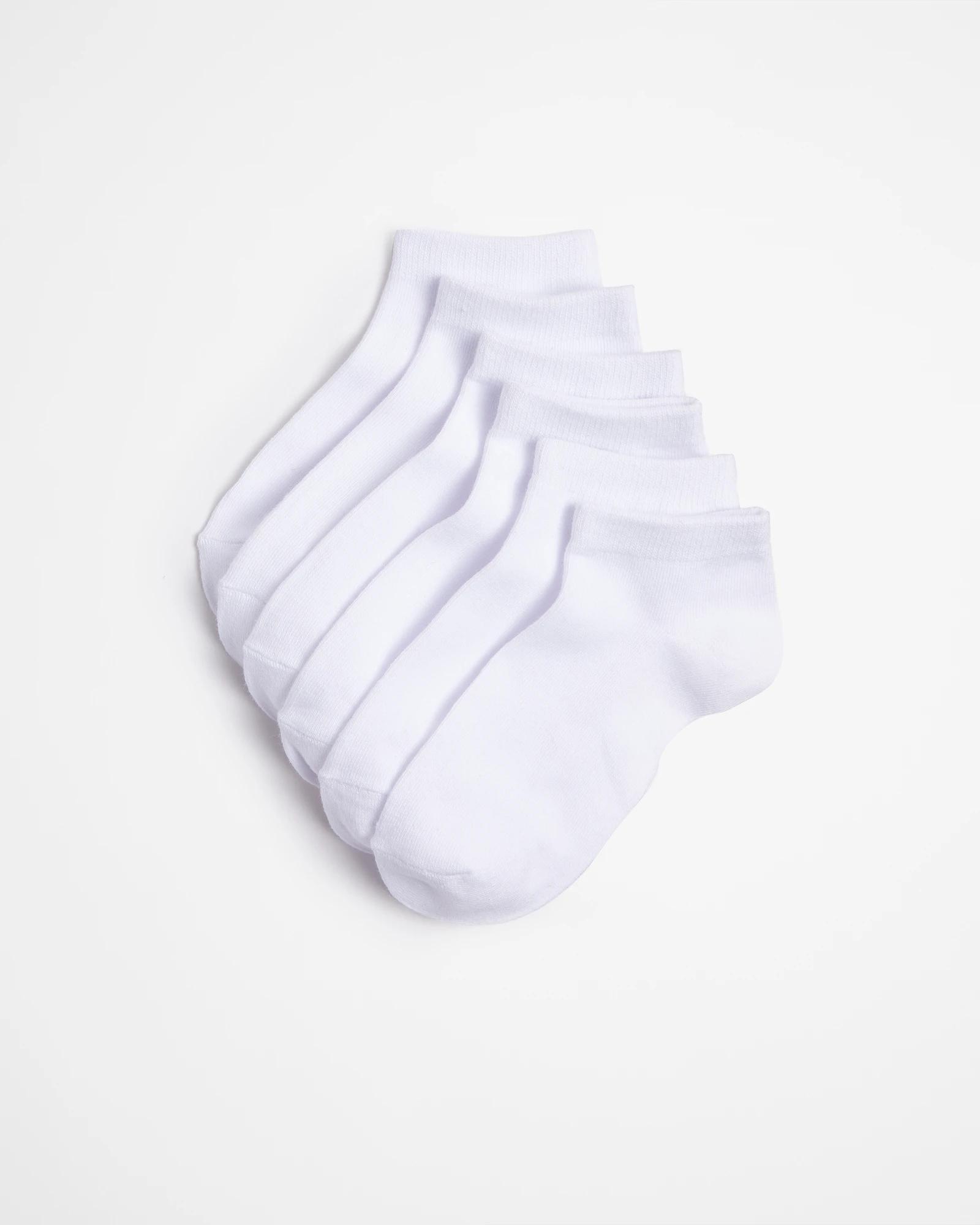 1 Maxx Low Cut School Socks 6 Pack WHITE, 1 of 3