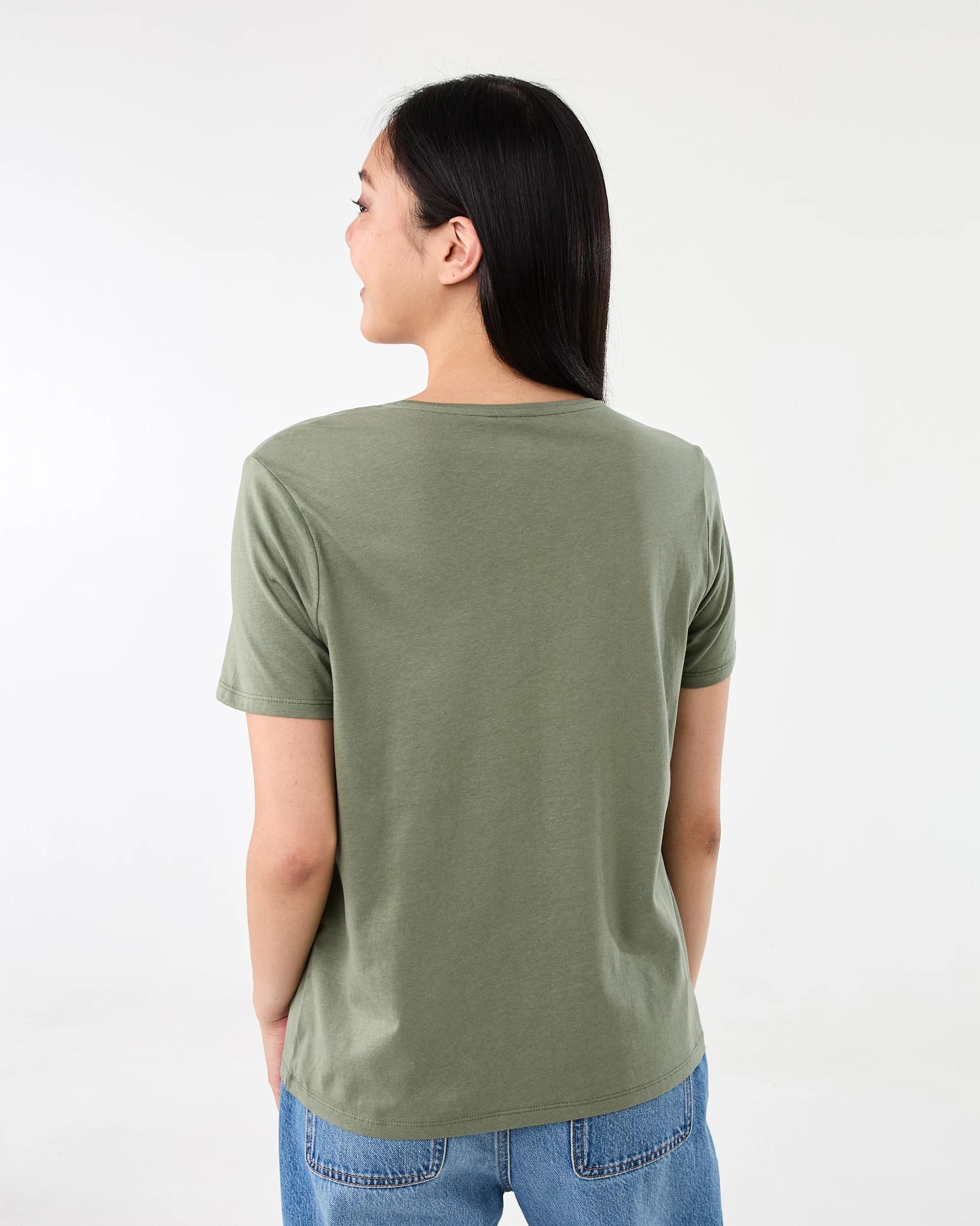 3 Basic T-shirt PALE KHAKI, 3 of 5