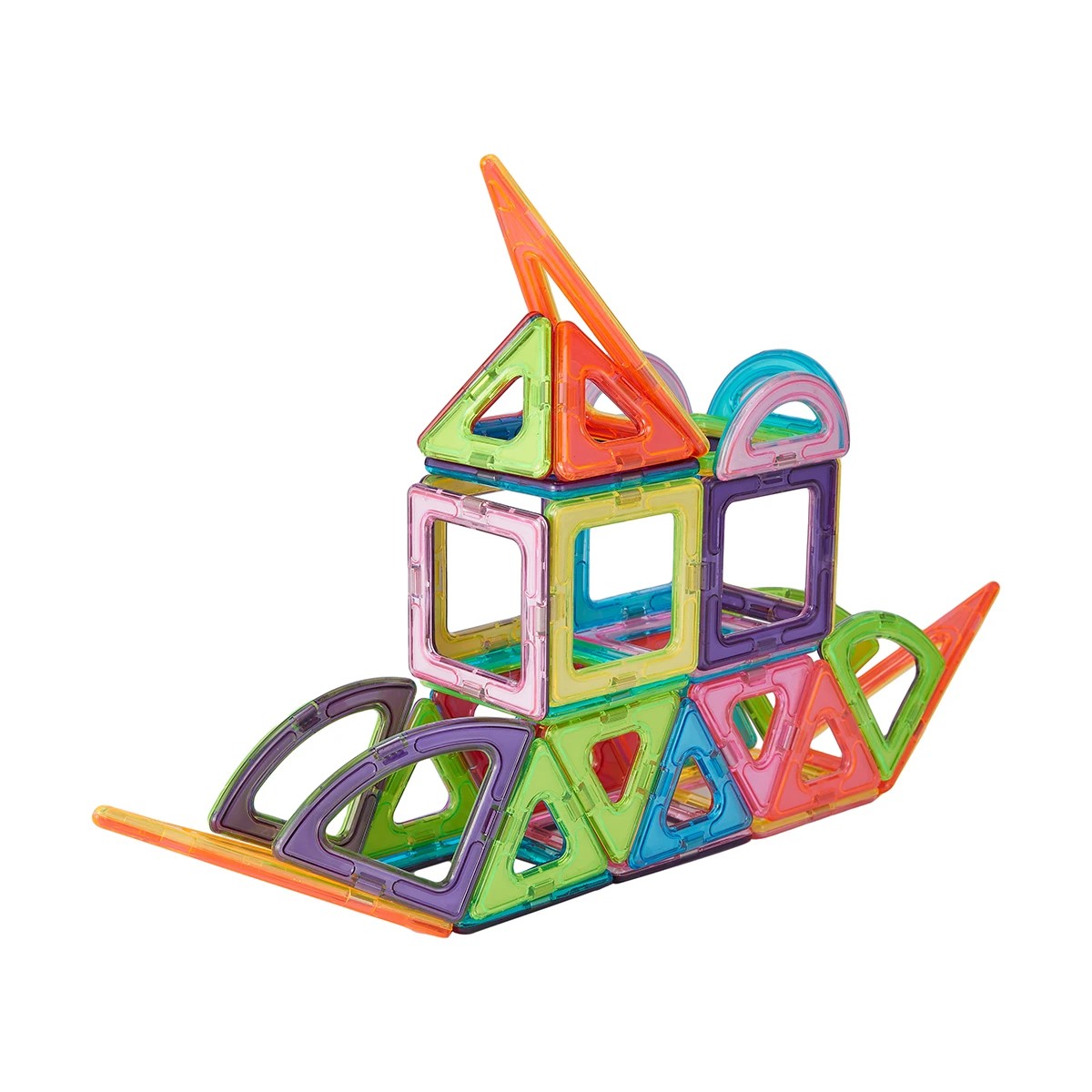 4 50 Piece Magnetic Tiles Playset, 4 of 11