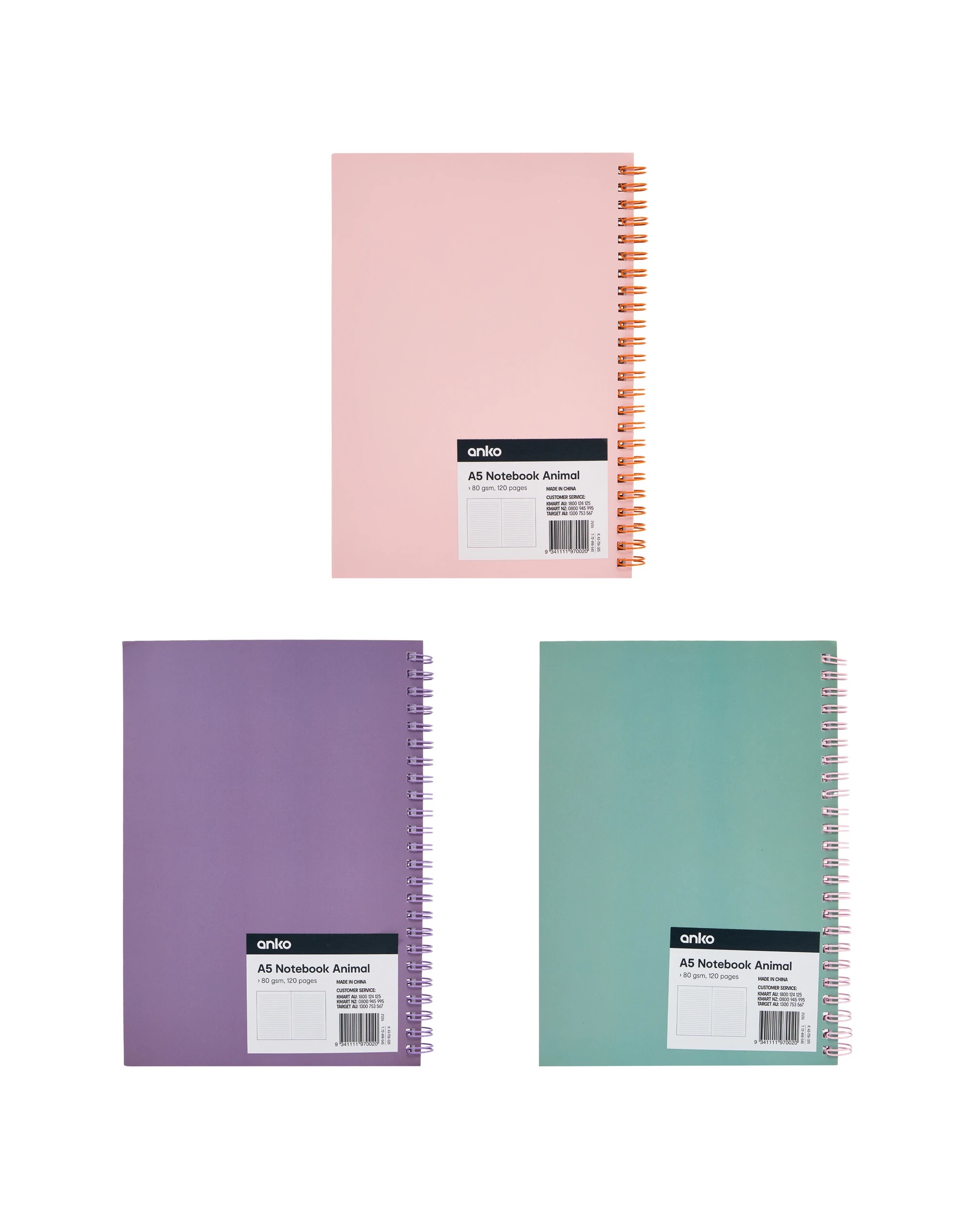 4 A5 Notebook Animals 80gsm 120 Pages - Assorted, 4 of 4
