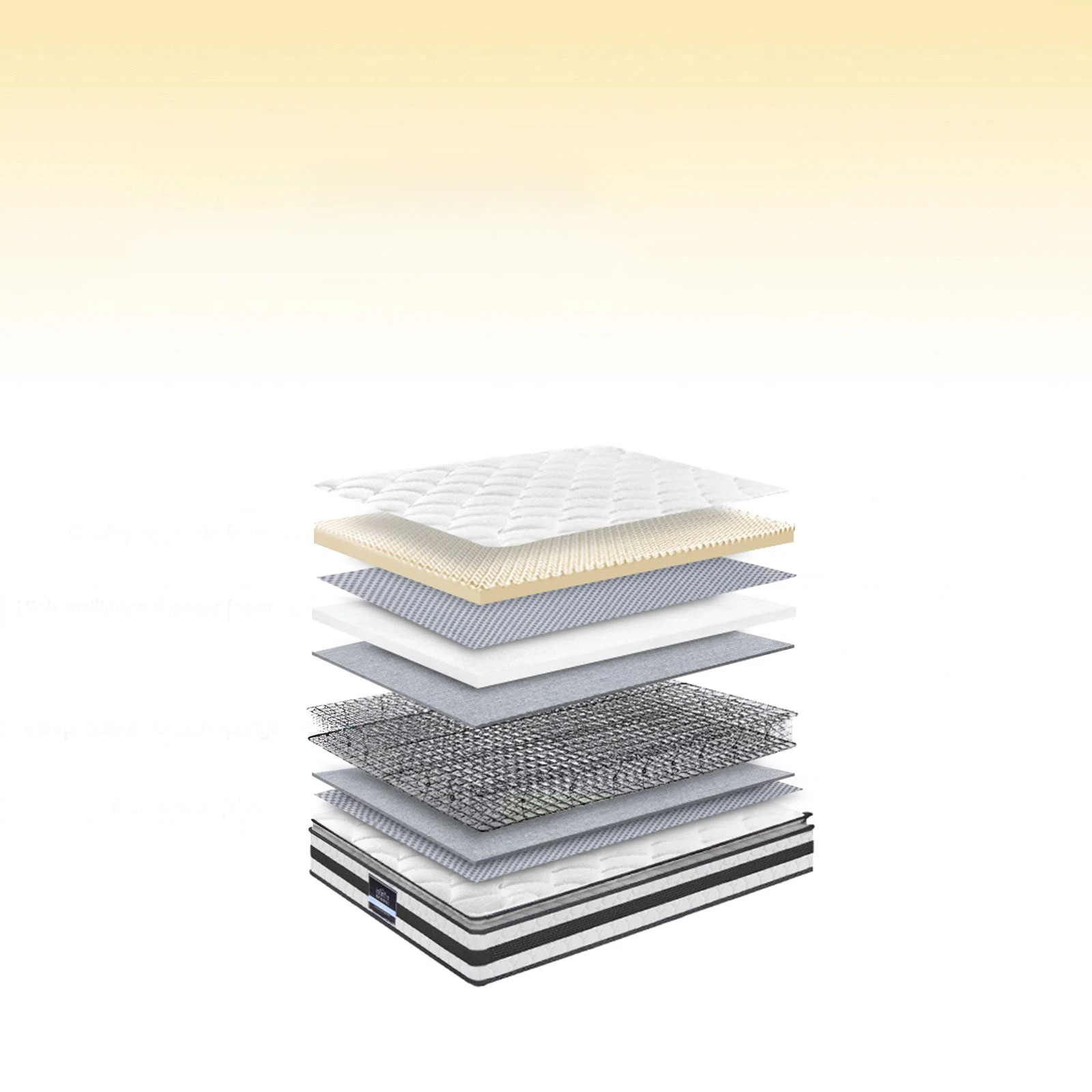 2 Giselle Bedding 21cm Mattress Pillow Top - Double Bed - White, 2 of 7