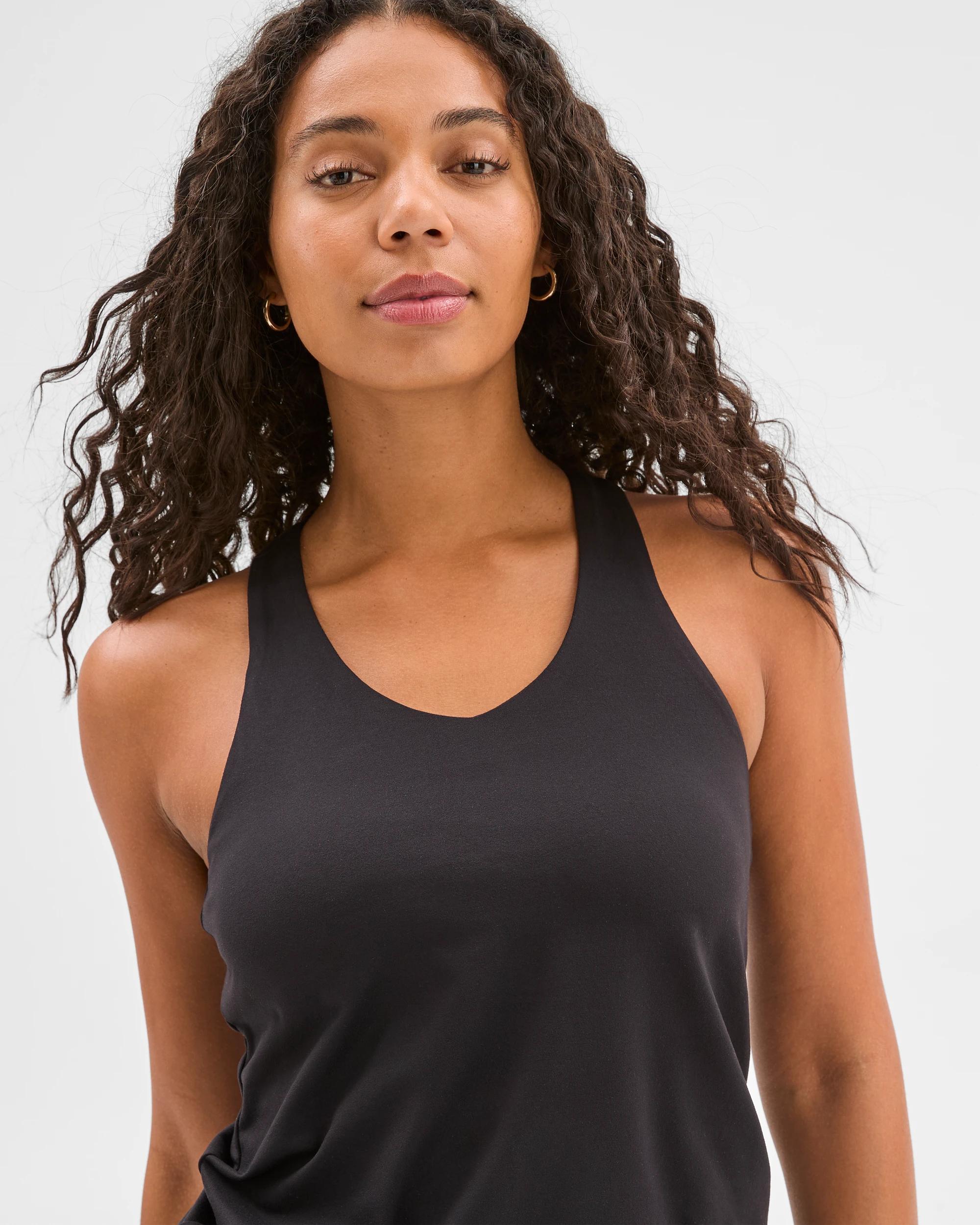 5 Target Active Studio Luxe Marle Racer Tank Top — Mushroom BLACK, 5 of 5