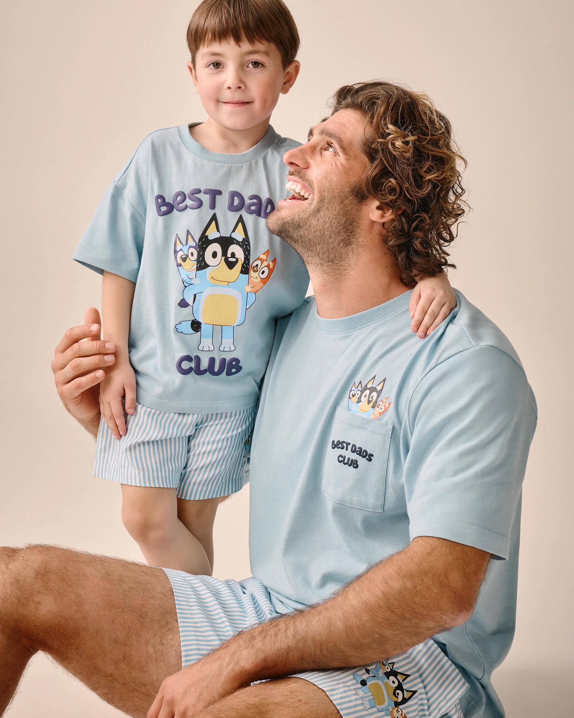 7 Bluey Australian Cotton Best Dad T-Shirt MID BLUE, 7 of 7