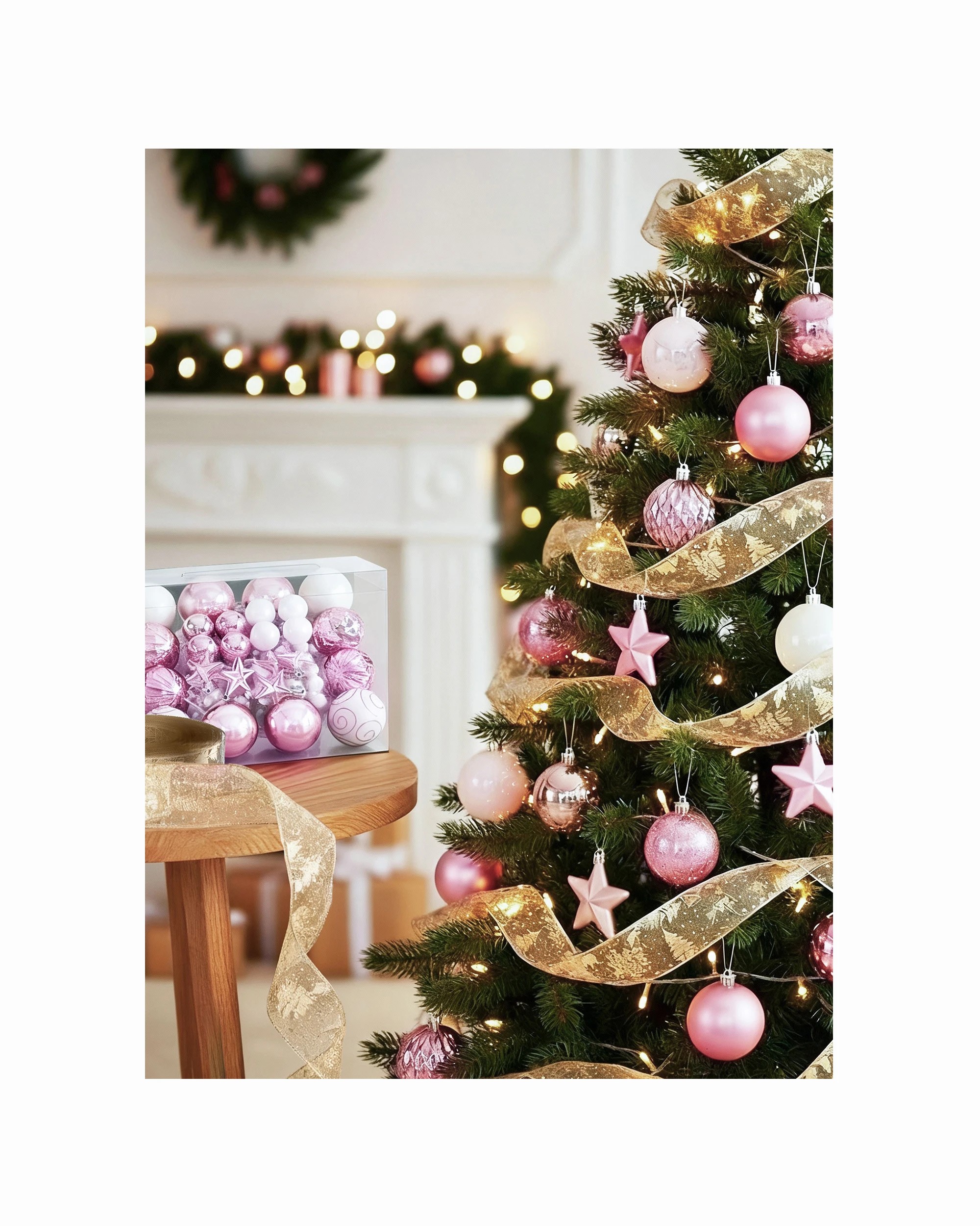 7 Jingle Jollys Christmas Tree Decoration Set Ribbon Baubles Ornaments Party - Multi, 7 of 7