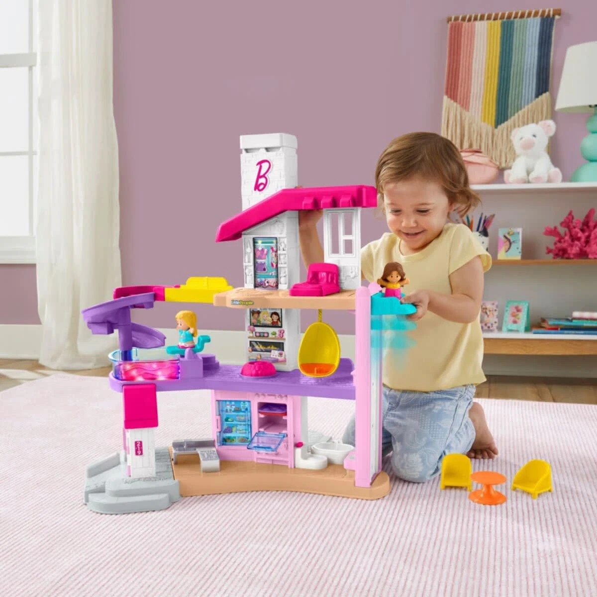 7 Fisher-Price Little People Barbie Little DreamHouse Toddler Playset, 7 of 7