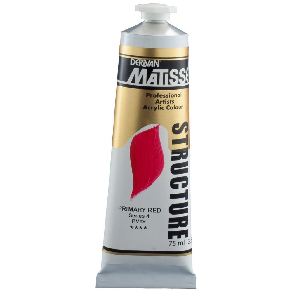 1 Derivan Matisse Structure Paint 75mL Primary Red S4, 1 of 2