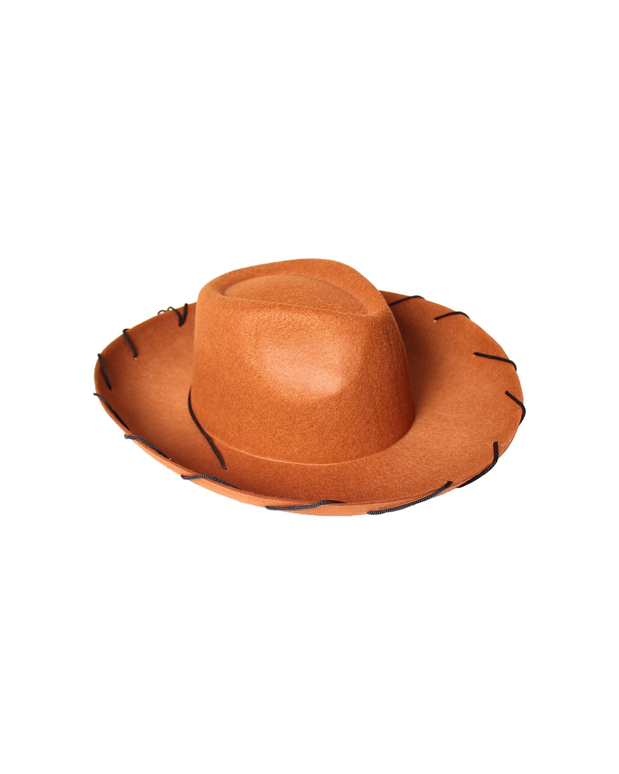 1 JD Party Cowboy Hat With String Soft Felt Wide Brim 75cm Size - Brown, 1 of 1