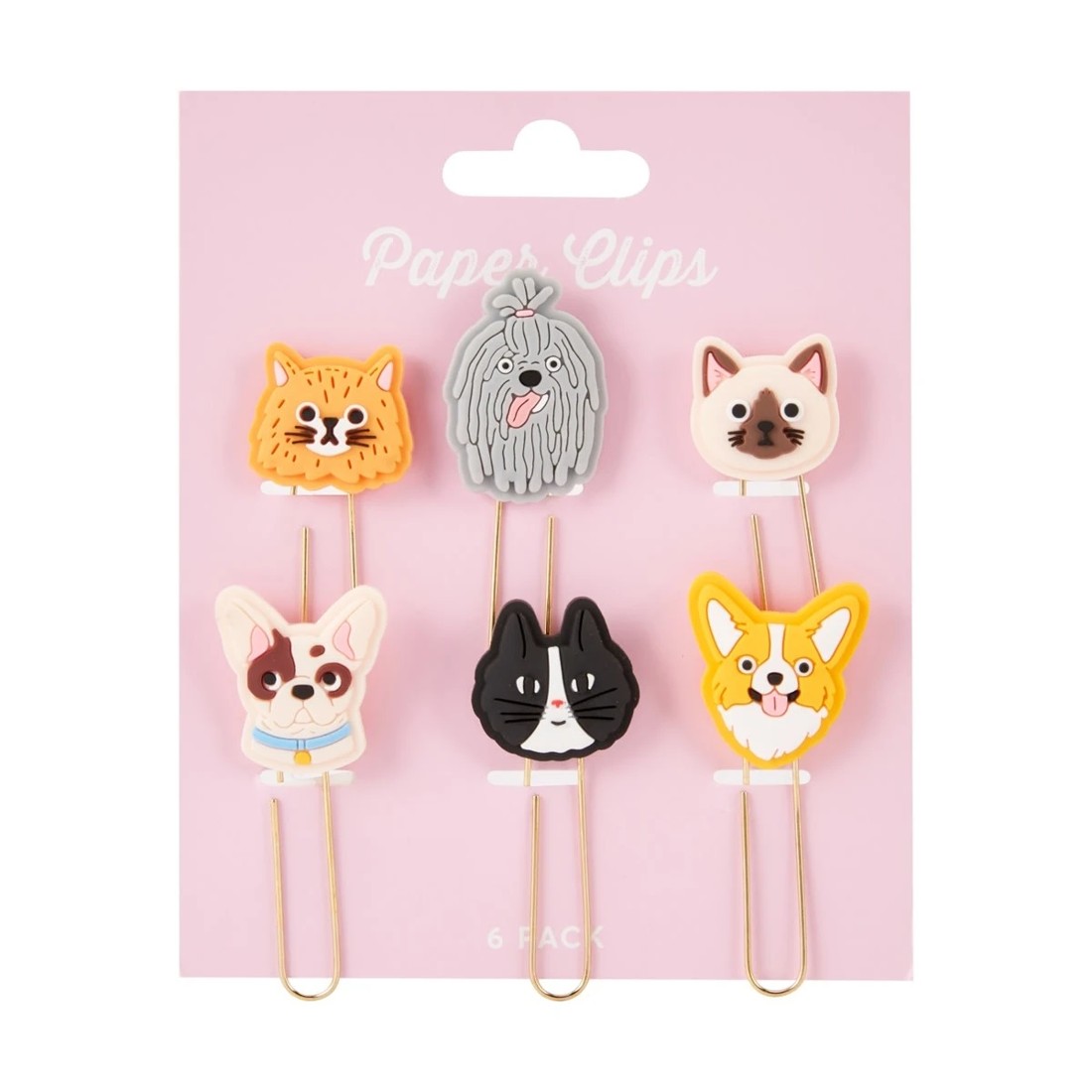 1 6 Pack Paper Clips - Pet Animal, 1 of 3