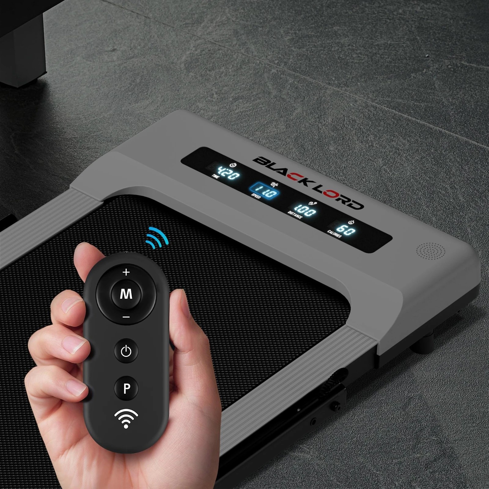 7 Black Lord Treadmill Electric Walking Pad Under Desk Foldable 40cm Belt - White, 7 of 10