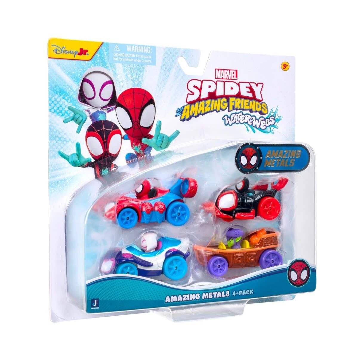 7 4 Pack Disney Junior Marvel Spidey and His Amazing Friends Water-Webs Amazing Metals Vehicles, 7 of 7