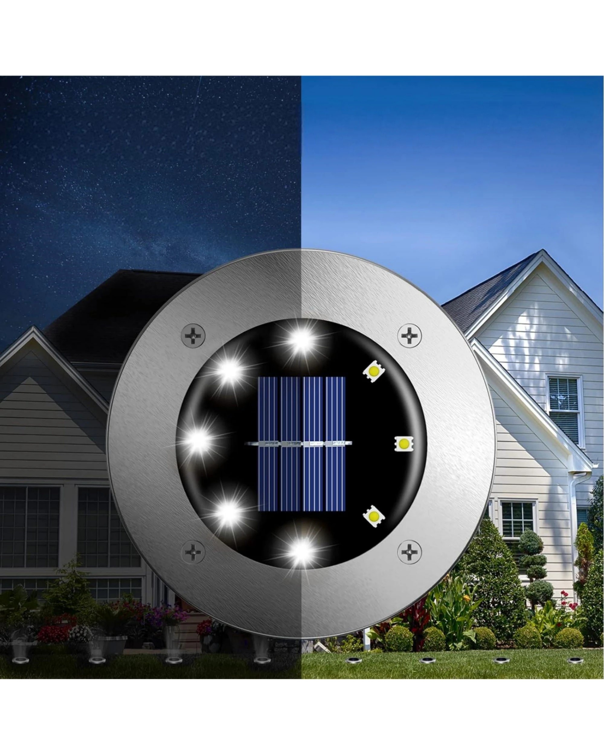 4 Advwin Solar Garden Lights 12 Pack Waterproof Outdoor - White, 4 of 6