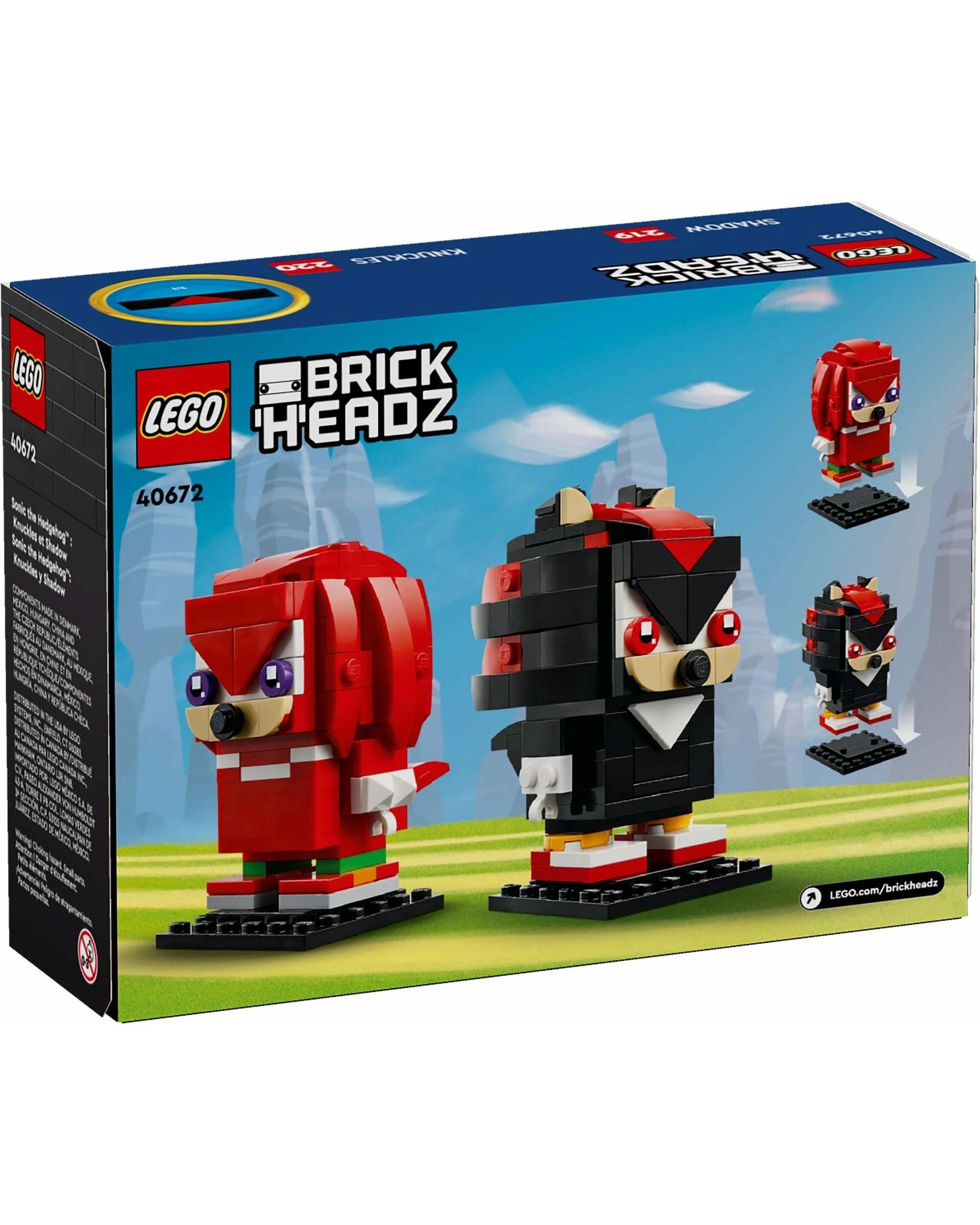 2 LEGO 40672 Sonic the Hedgehog Knuckles & Shadow BrickHeadz, 2 of 4