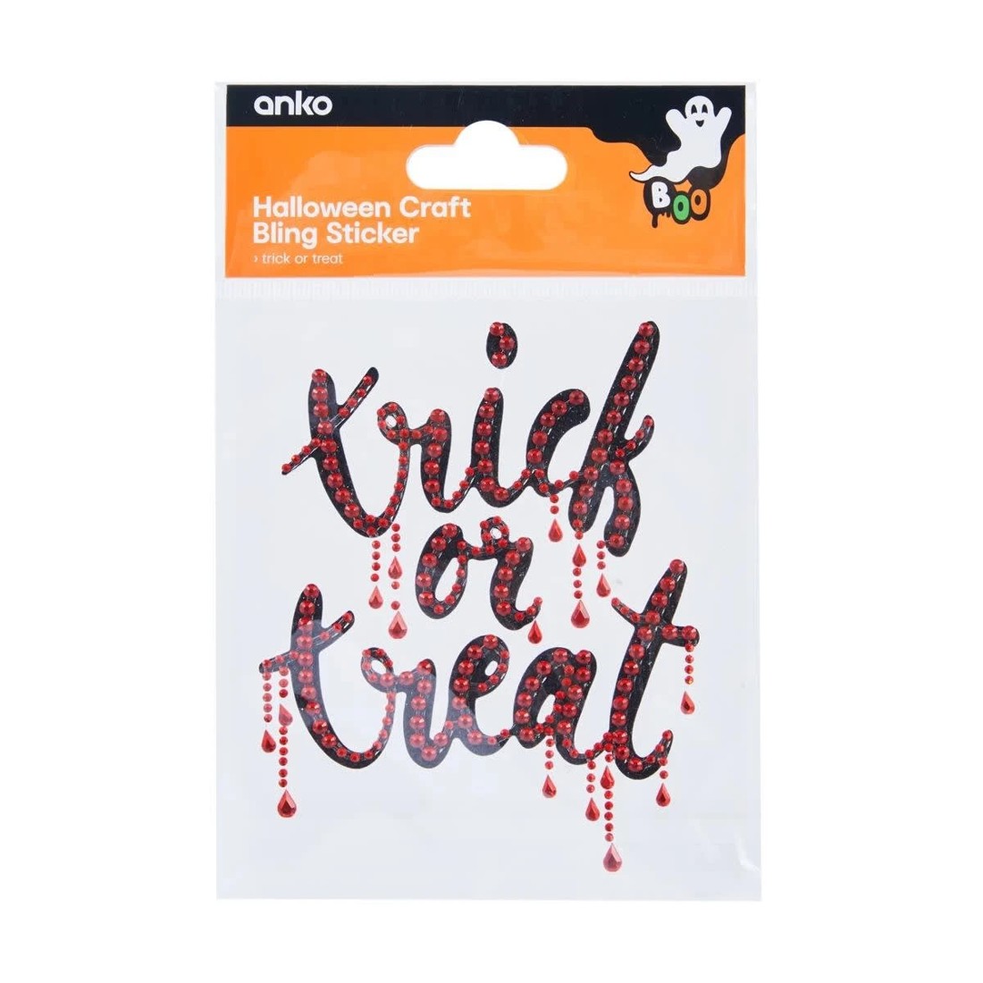 1 Halloween Craft Bling Sticker - Trick or Treat, 1 of 2