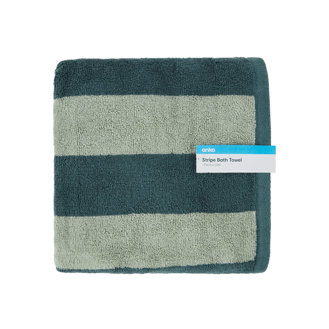 5 Stripe Cotton Bath Towel - Green, 5 of 5