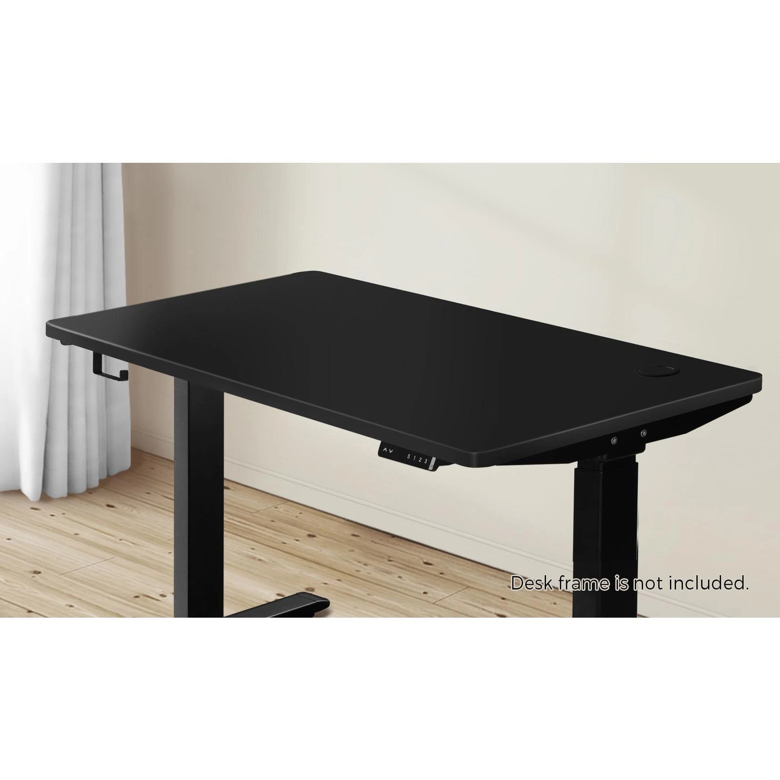 3 Oikiture Standing Desk Board Adjustable Sit Stand Desk Top Computer Table
 - Black, 3 of 8