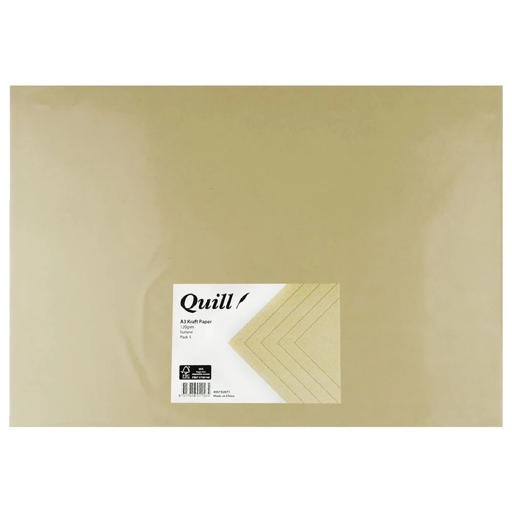 3 Quill A3 Kraft Paper 120gsm 5 Pack, 3 of 3