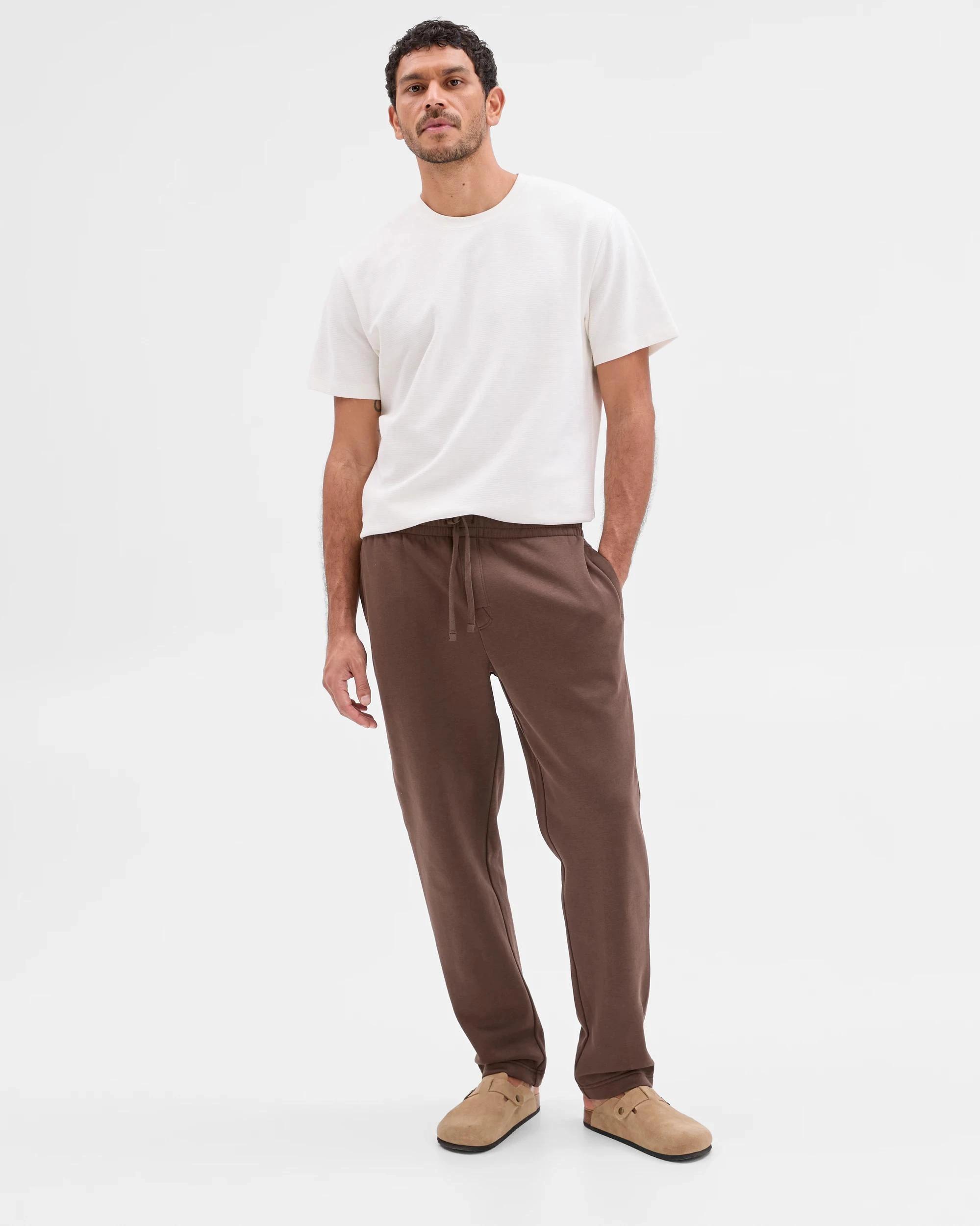 7 Target Man Australian Cotton Blend Uncuffed Trackpants CHOCOLATE, 7 of 7