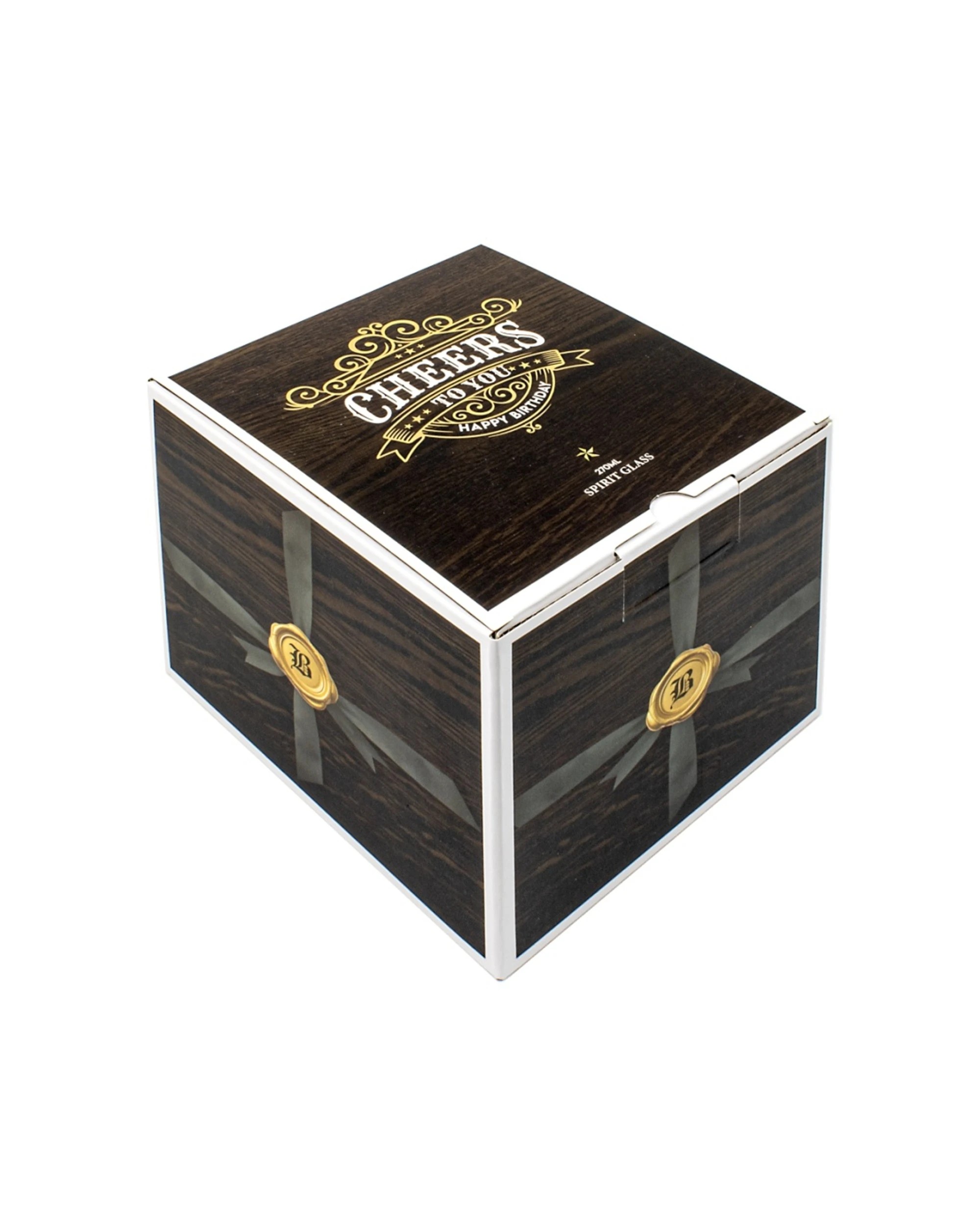 3 LMD 21st Birthday Celebration Whisky Glass In Wood Box Gift 270ml - Multi, 3 of 3