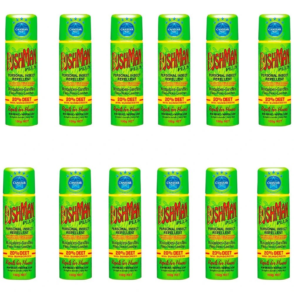 1 Bushman Plus Insect Repellent Aerosol 150g 12 Pack, 1 of 1