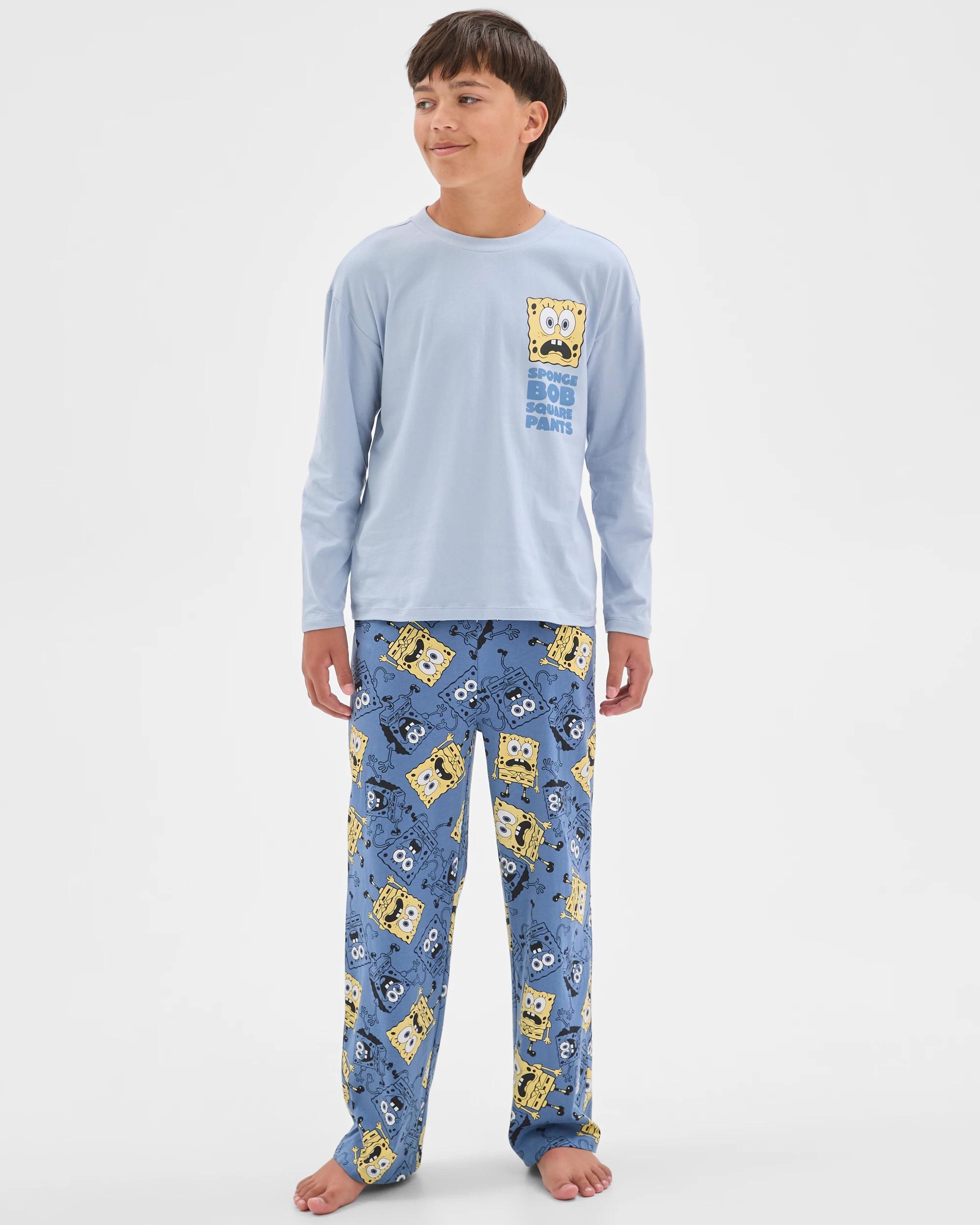 1 SpongeBob SquarePants Australian Cotton Older Boys Jersey Pyjama Set SPONGEBOB, 1 of 7