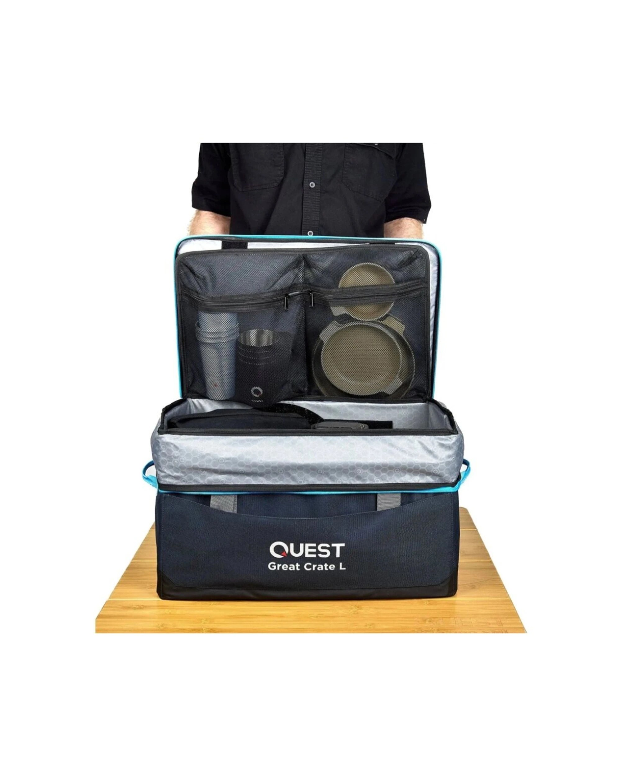 5 Quest Outdoors Great Crate Large Collapsible Expandable Camping Storage 63-82L - Black, 5 of 8