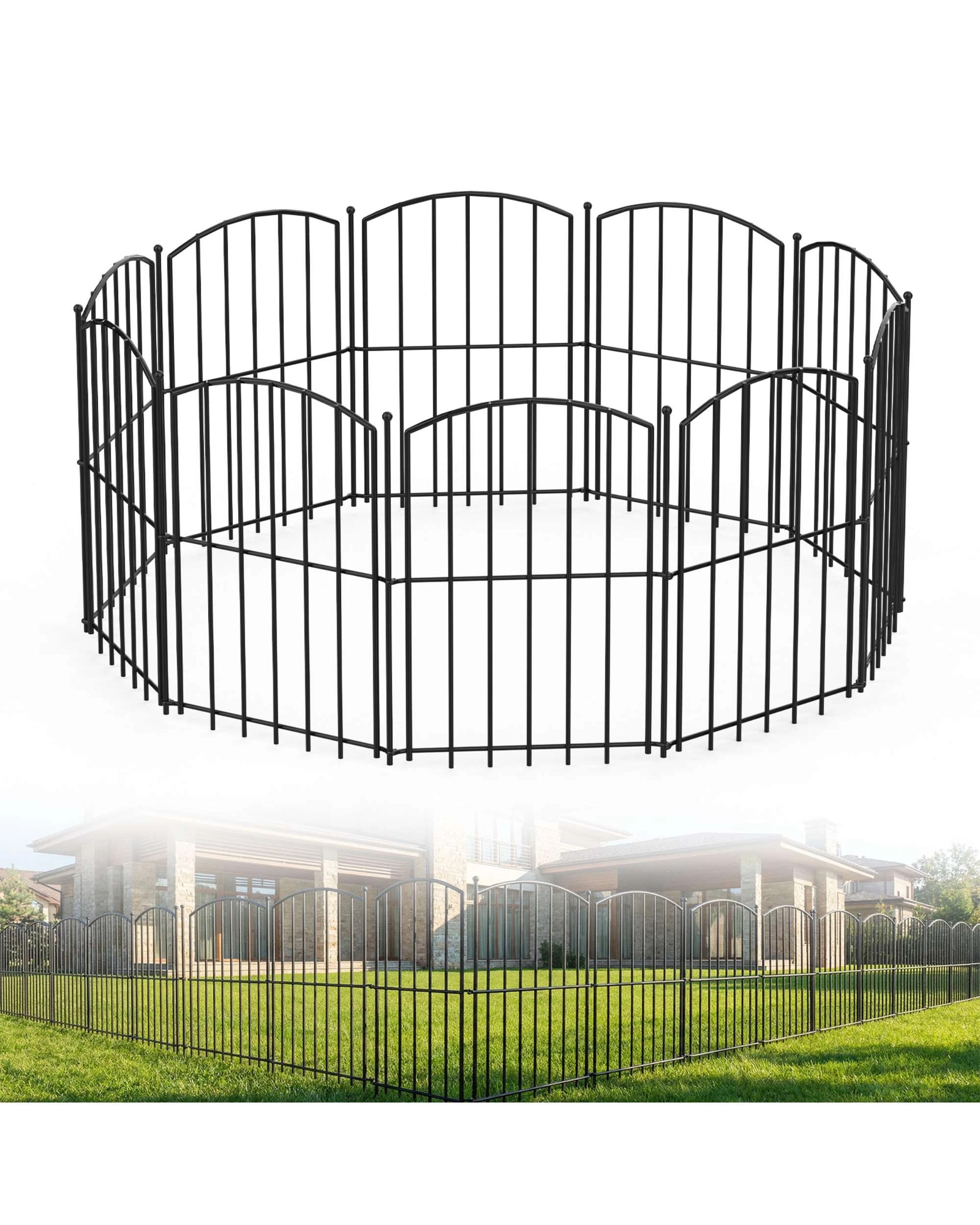 2 Advwin Garden Fence DIY Flower Bed Pet Barrier Border, 2 of 9