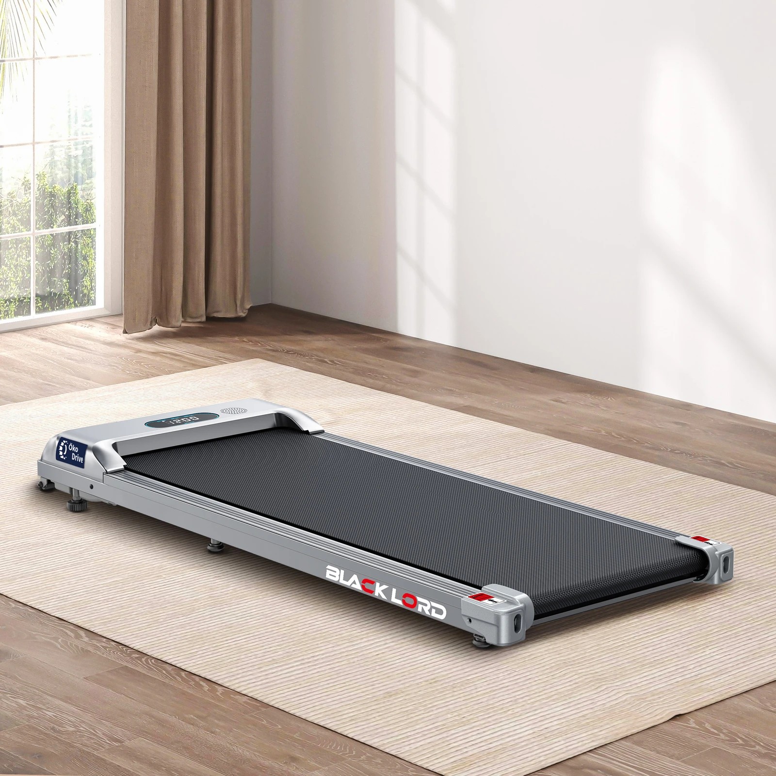 2 Black Lord Treadmill Electric Walking Pad Home Office Gym Fitness Remote Control - Silver, 2 of 9