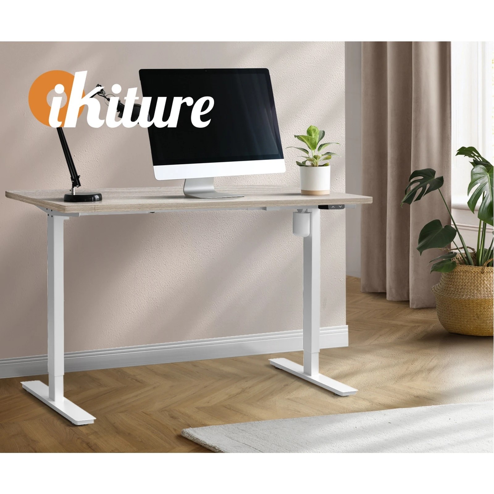 3 Oikiture 140cm Electric Standing Desk Single Motor Height Adjustable Sit Stand Table Top
 - Multi, 3 of 4