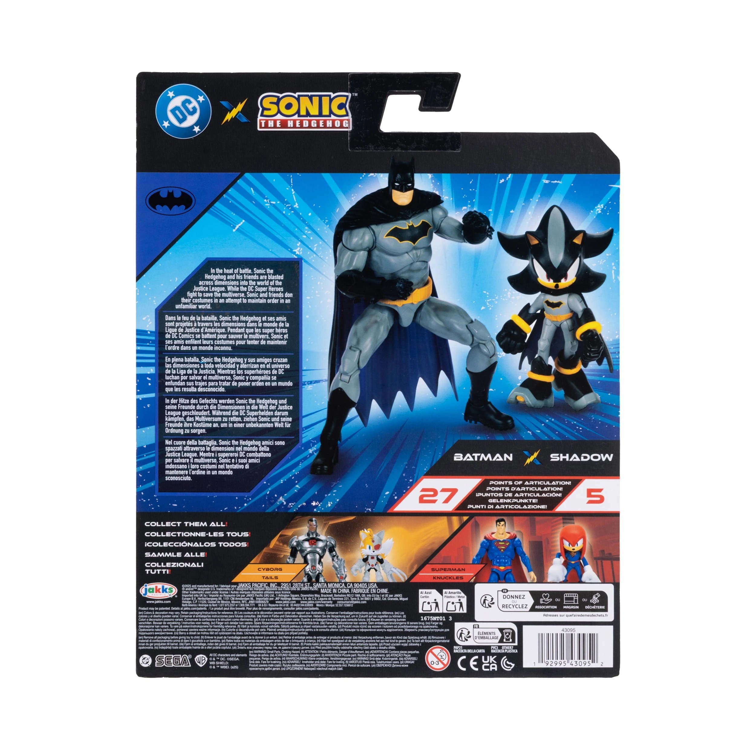 6 Sonic x DC Figure Twin Pack - Assorted - Multi, 6 of 10
