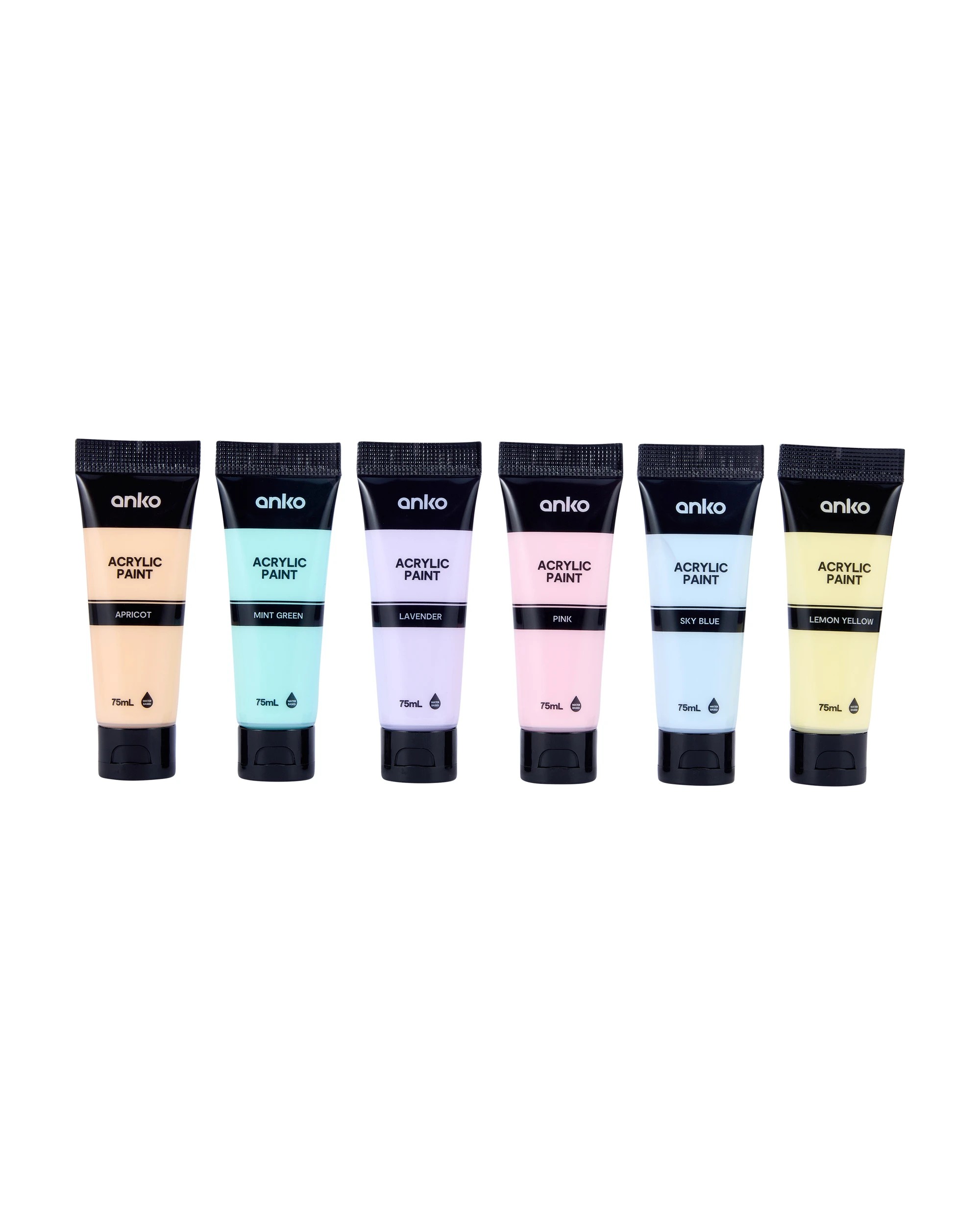 2 6 Pack Acrylic Paint Set - Pastel, 2 of 3