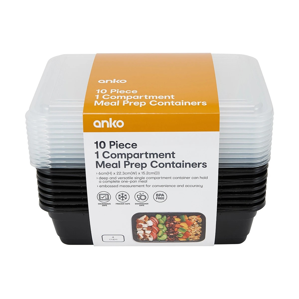 6 10 Piece 1 Compartment Meal Prep Containers, 6 of 6