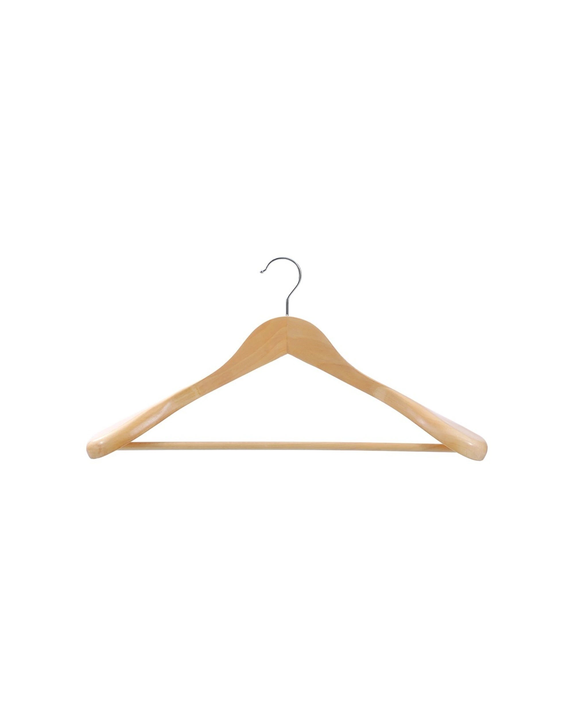 3 Boxsweden 8PK Hangit Wooden Coat Hanger 45cm - Natural, 3 of 4