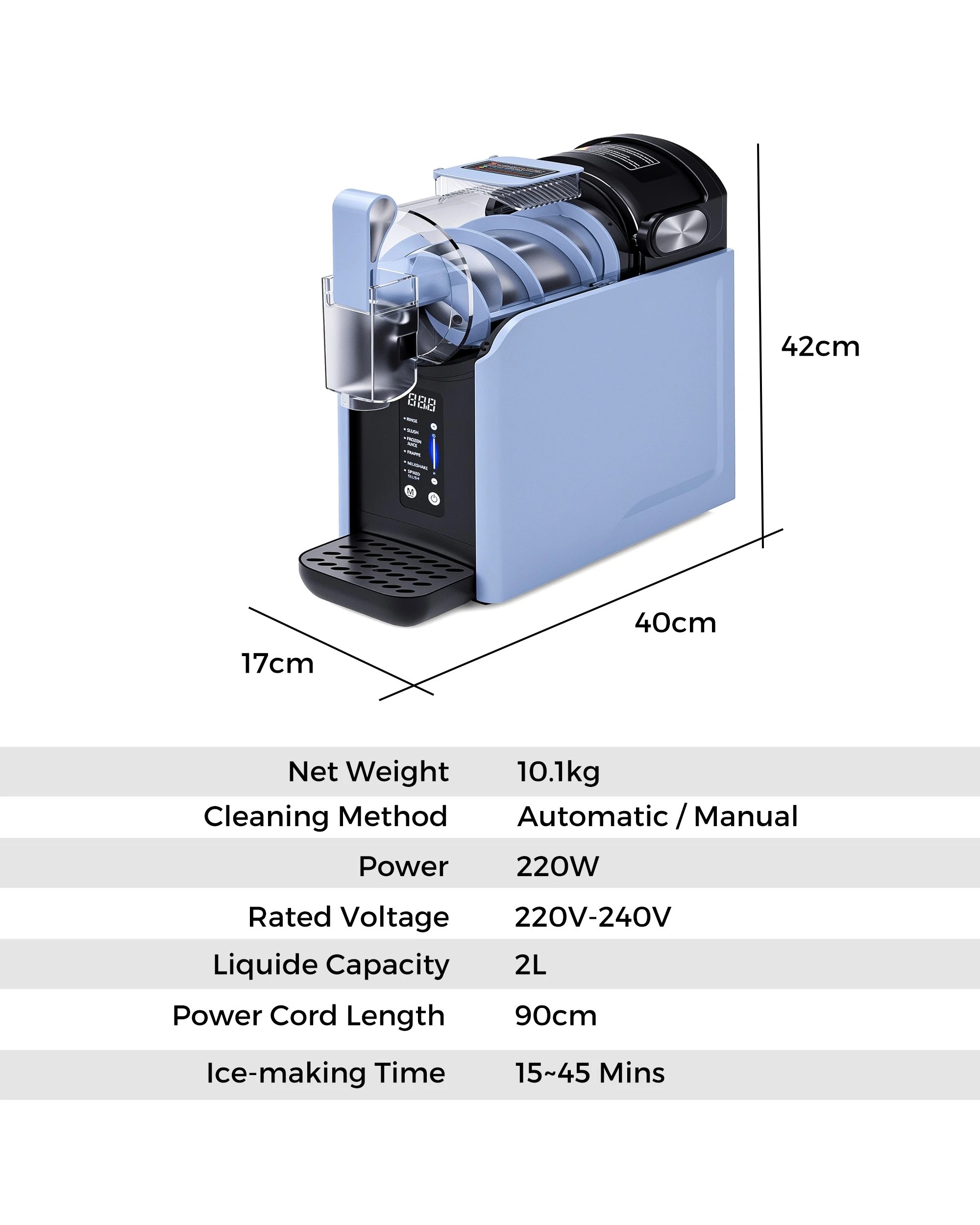 5 Advwin Slushie Machine 2L Ice Crusher with 5 Modes, 5 of 5
