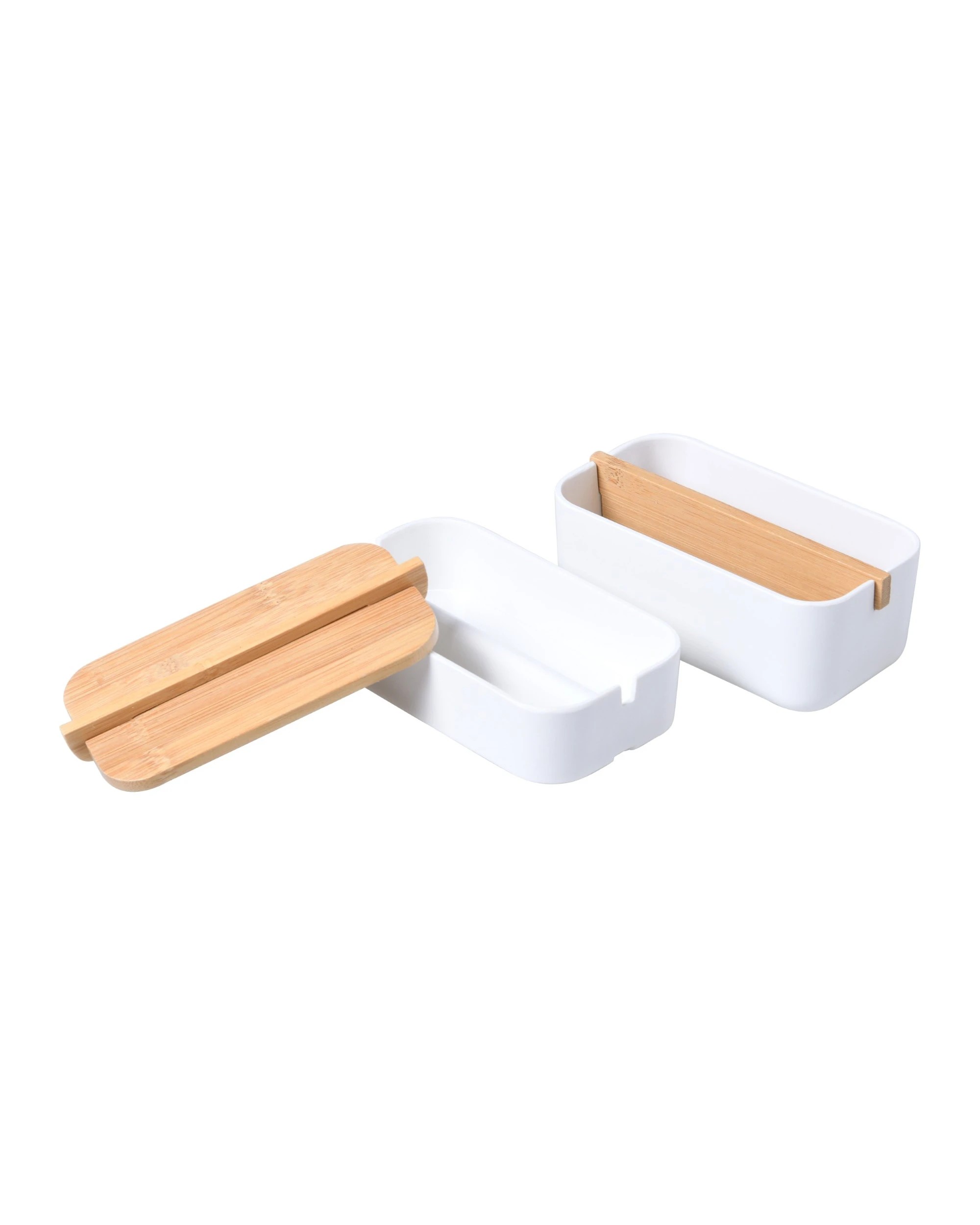 6 Takara Takae Bamboo Double Layer Jewellery Box - White, 6 of 6