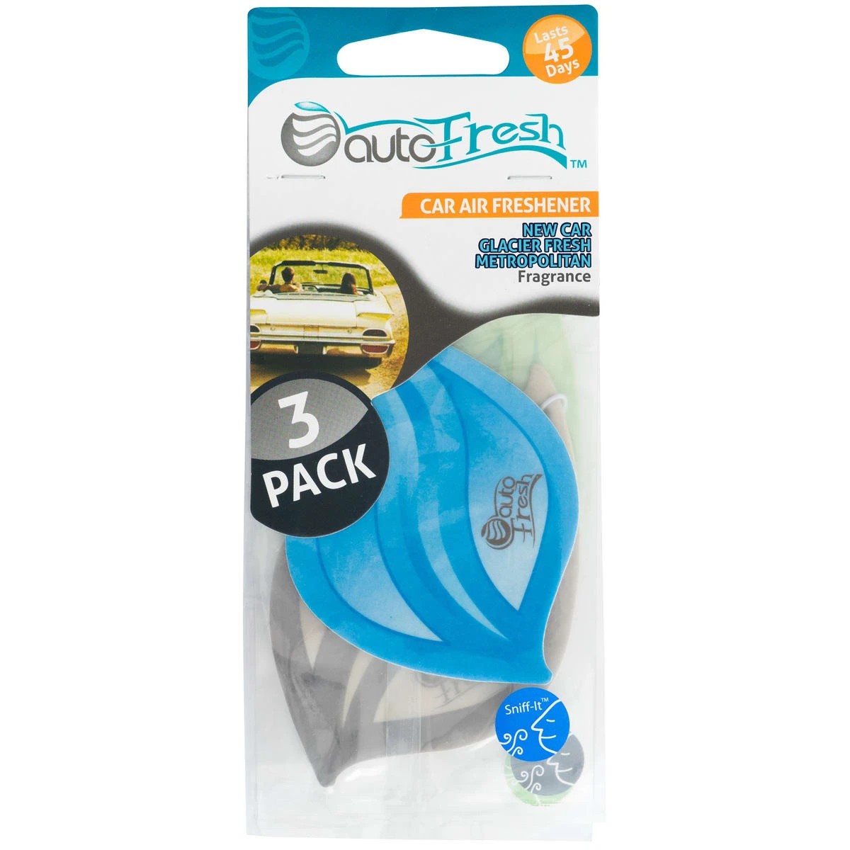 1 New Car Glacier Fresh Metropolitan Card Air Freshener - Set of 3, 1 of 1