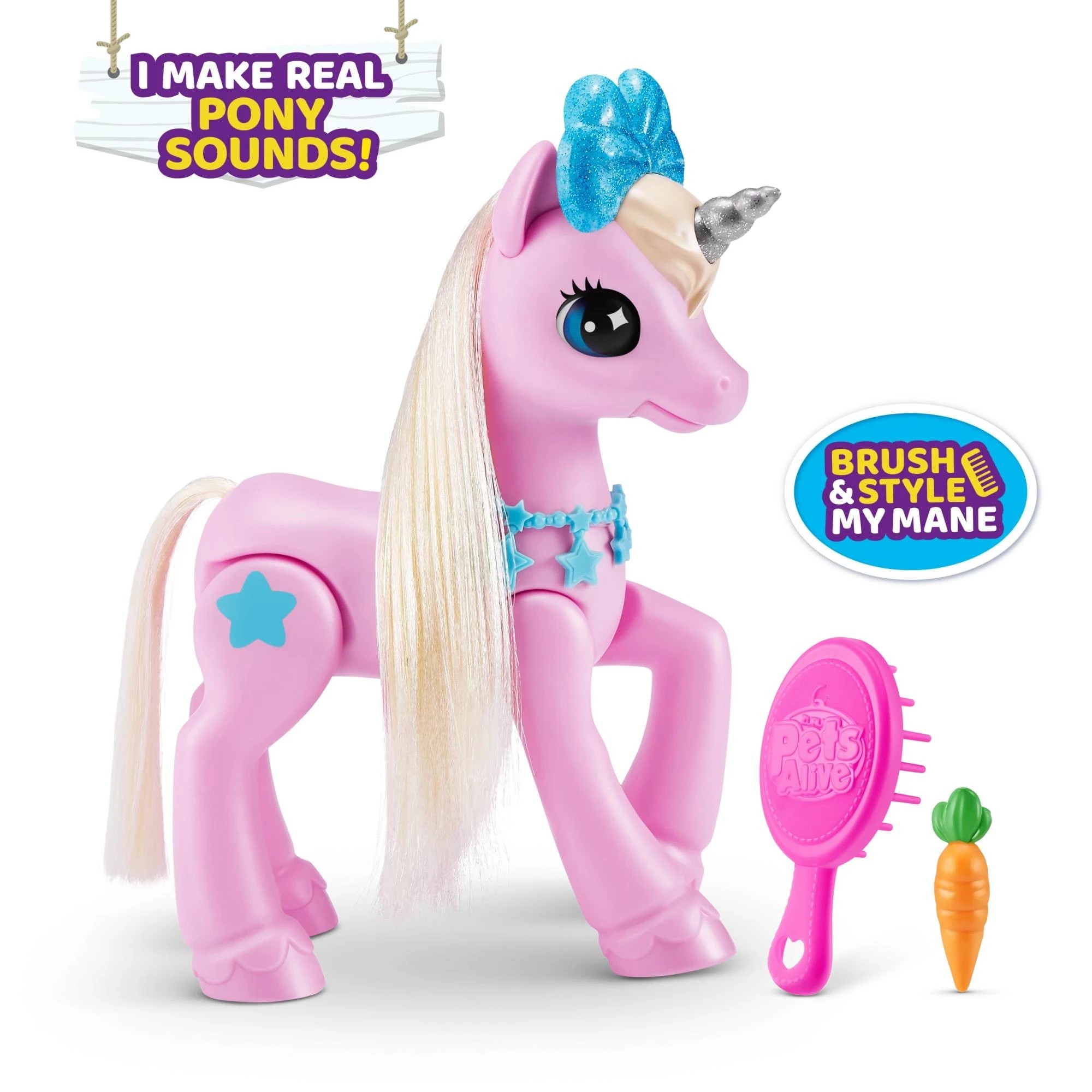 4 Zuru Pets Alive - My Magical Unicorn or Pony with Stable Interactive Robotic Toy Playset - Multi, 4 of 7