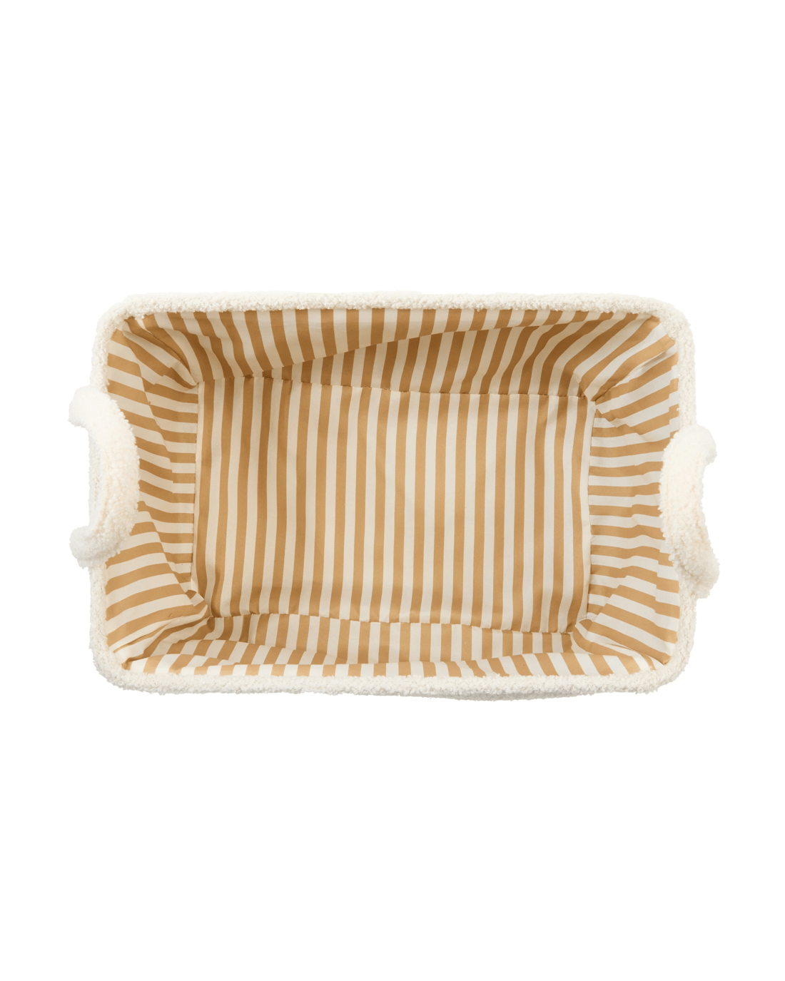 7 Rectangle Boucle Basket with Stripe Liner - White, 7 of 7