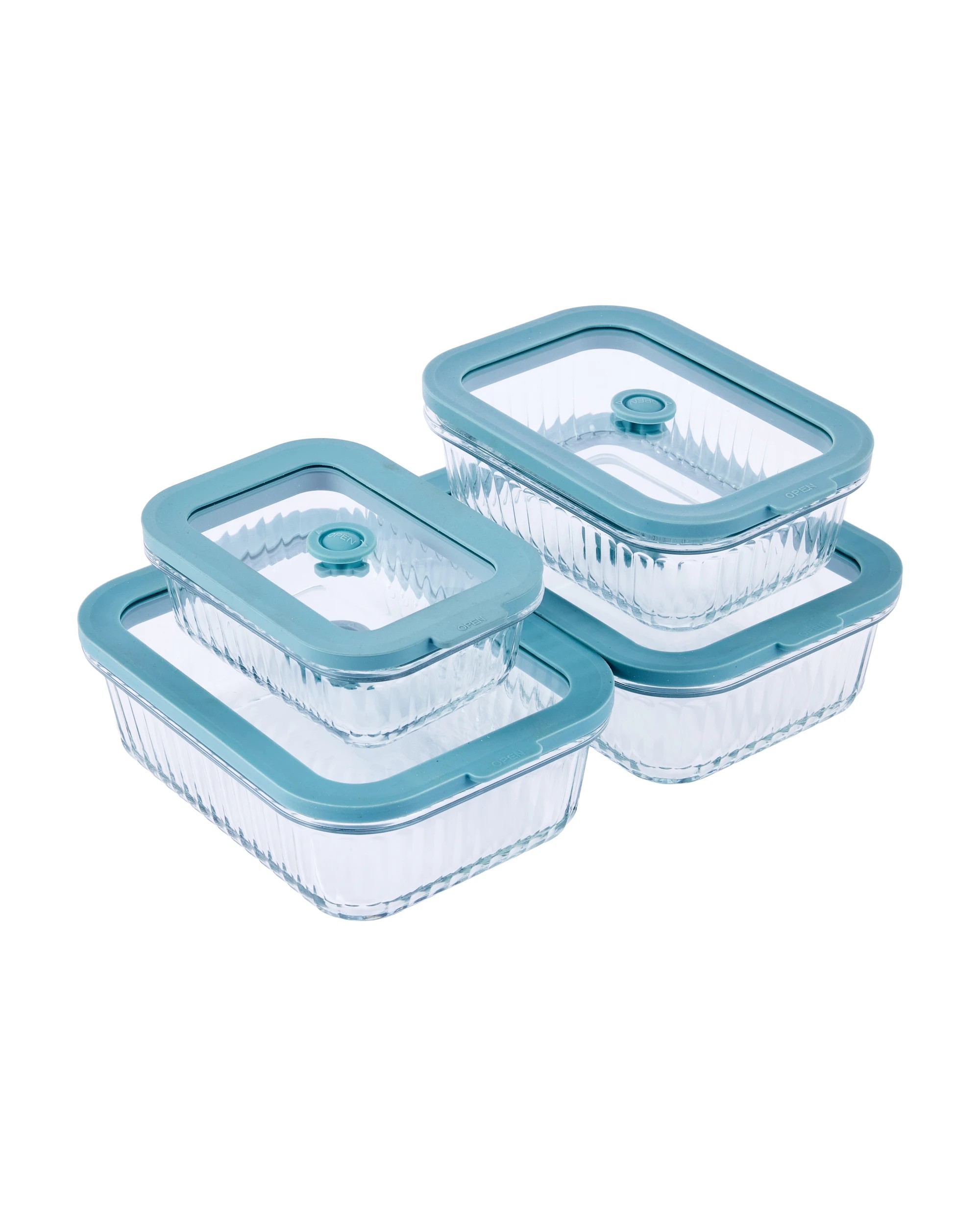 1 Set of 4 Glass Containers, 1 of 7