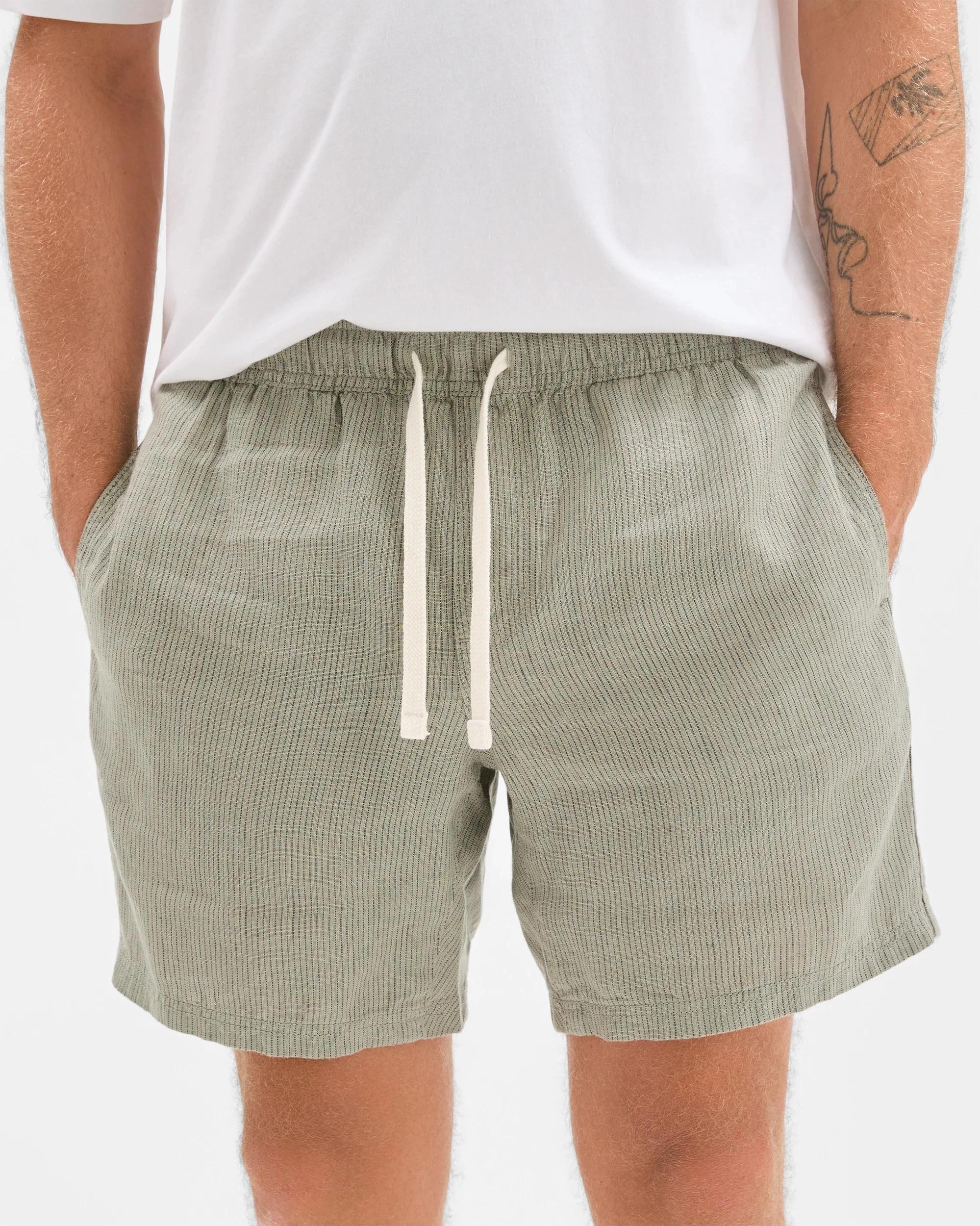 2 Target European Linen Stripe Shorts FOG, 2 of 5